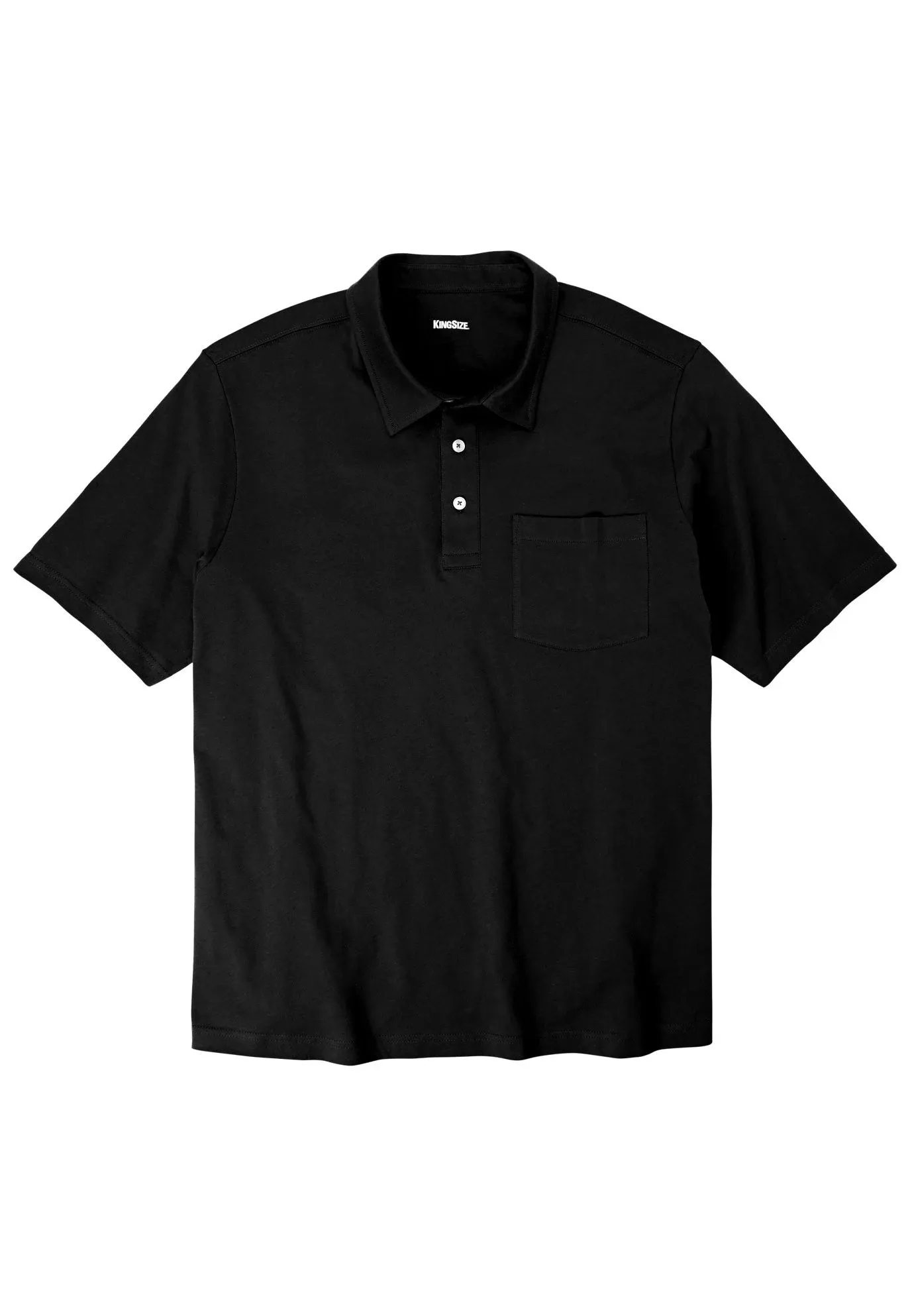 KingSize Men's Big & Tall Shrink-Less Lightweight Polo T-Shirt