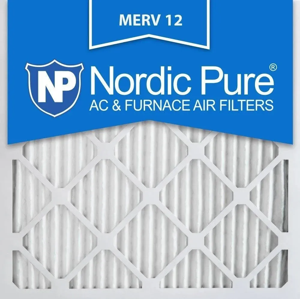 12x12x1 (11_3/4x11_3/4<wbr/>) Pleated MERV 12 Air Filters 2 Pack