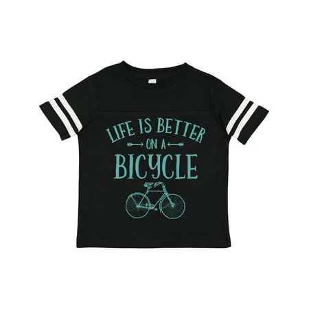 Inktastic Life s Better on a Bicycle Gift Toddler Toddler Girl T-Shirt