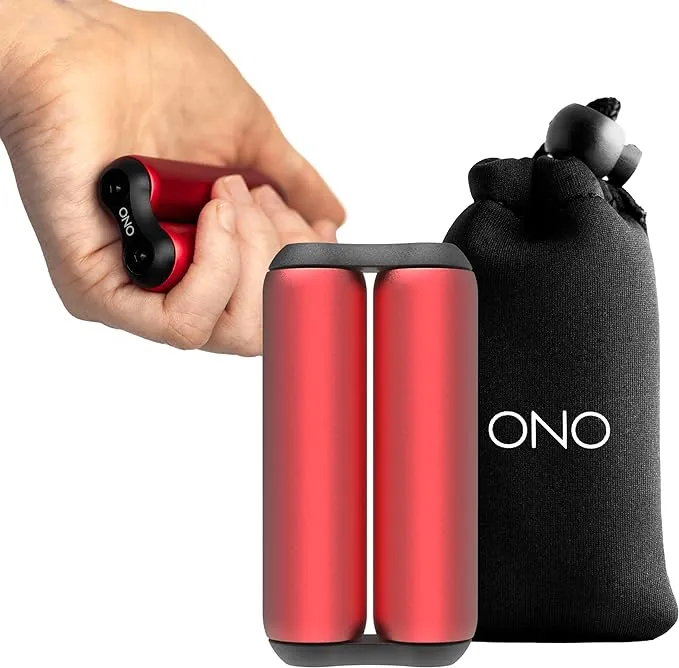 ONO Roller - Handheld Fidget Toy for Adults | Help Relieve Stress, Anxiety, Tension | Promotes Focus, Clarity | Compact, Portable Design (Junior Size/Aluminum, Red)