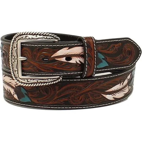 Ariat Men's Feather Floral Western Belt