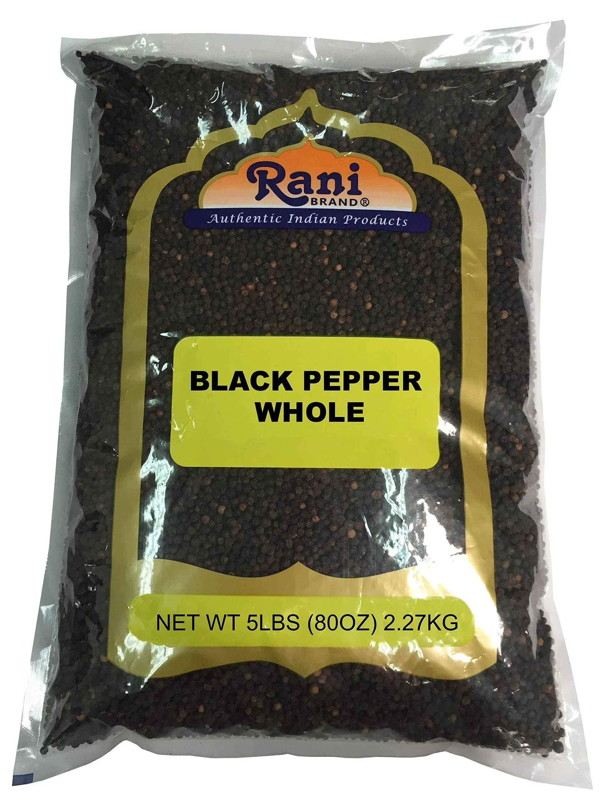 Rani Brand Authentic Indian Products - Black Pepper Whole (Peppercorns) mg-1 Grade - 7oz (200g)