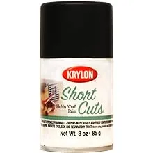 Krylon KSCS056 Short Cuts Aerosol Spray Paint, 3-Ounce, Flat Black