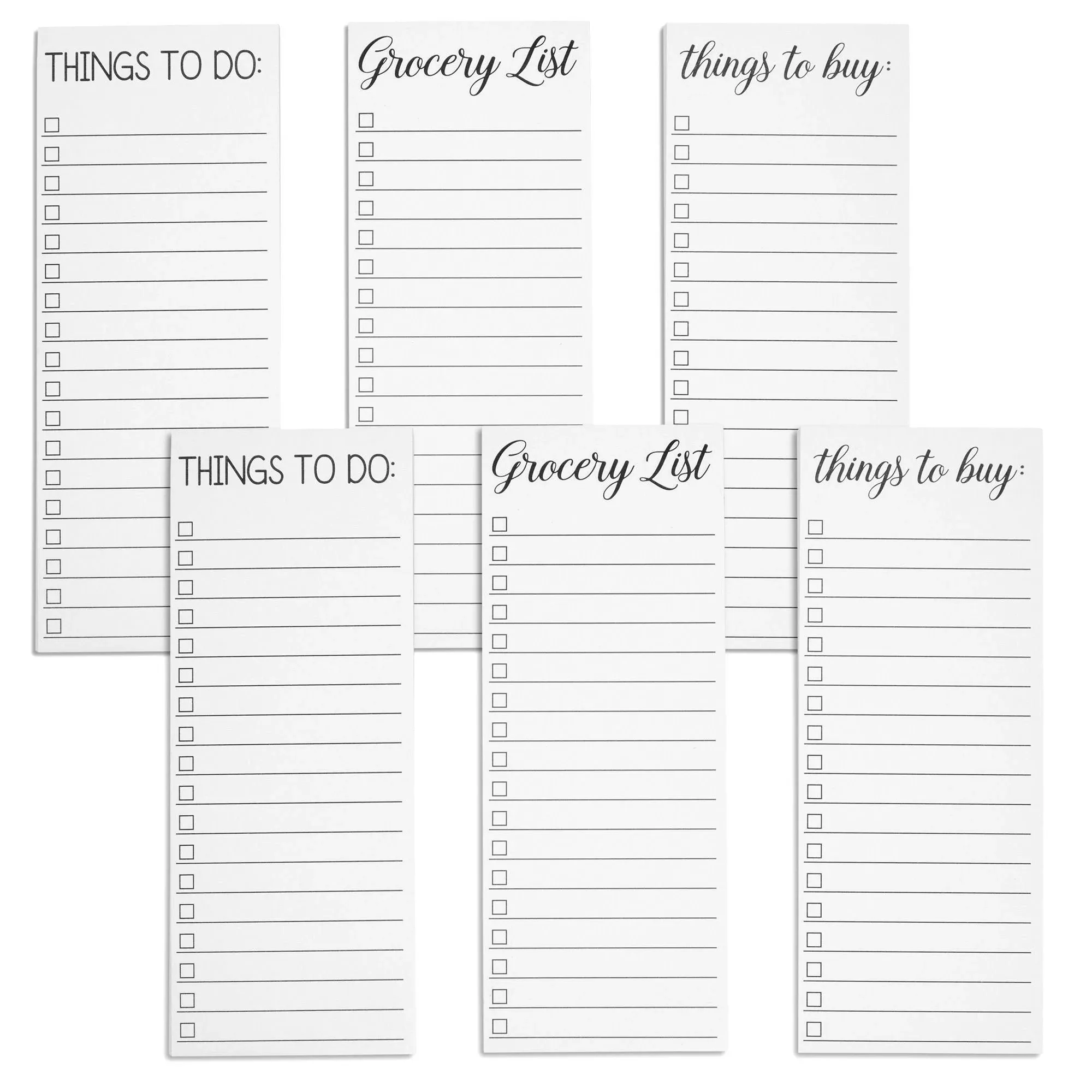 6 Pack Grocery List Magnet Pad for Fridge, to Do Planner, Things to Buy Shopping ...