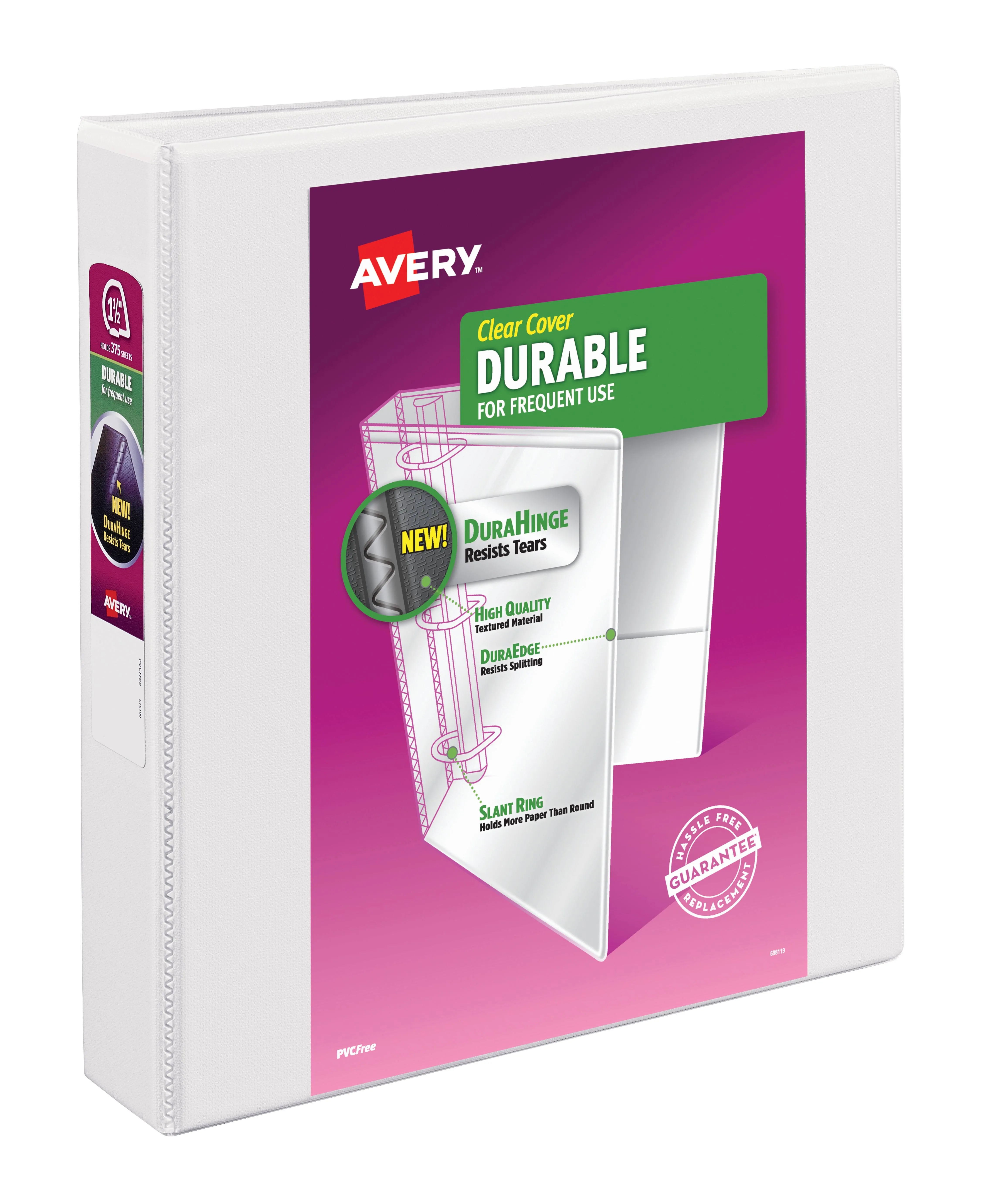 Avery Binder, Durable, EZ-Turn Ring,1-1/2 Inch