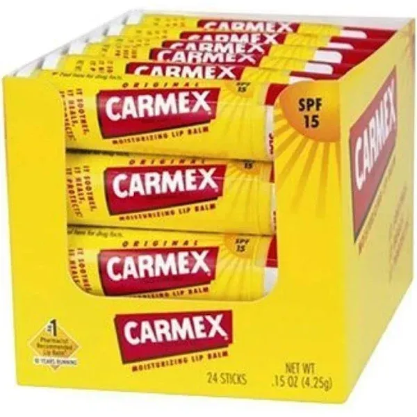 .15OZ Carmex Lip Balm, Pack of 24