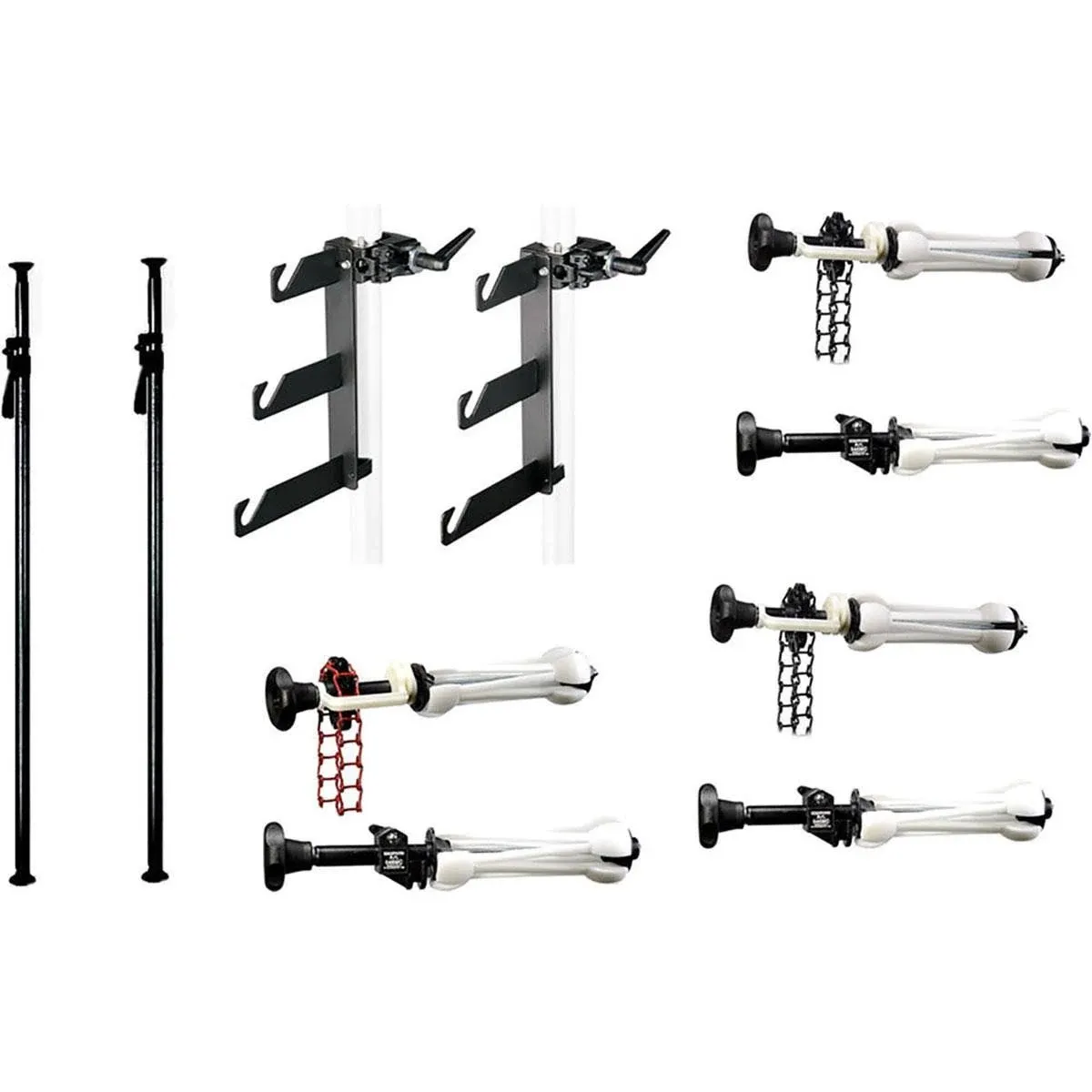 Manfrotto 2961D Deluxe Autopole Expan Kit with Autopoles, Expan Drives and Hooks (Black)