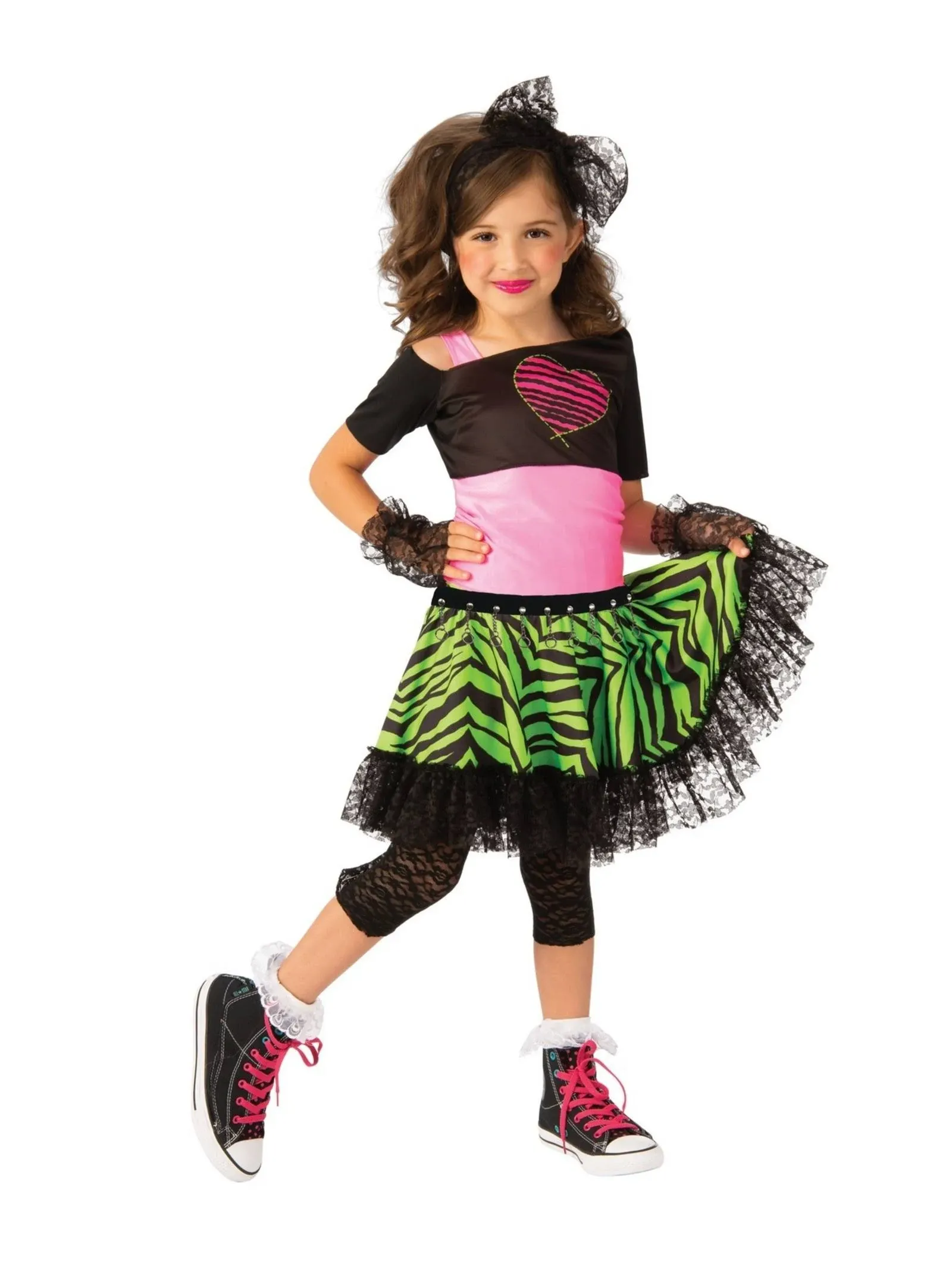 Girls 80s Material Girl Child Halloween Costume