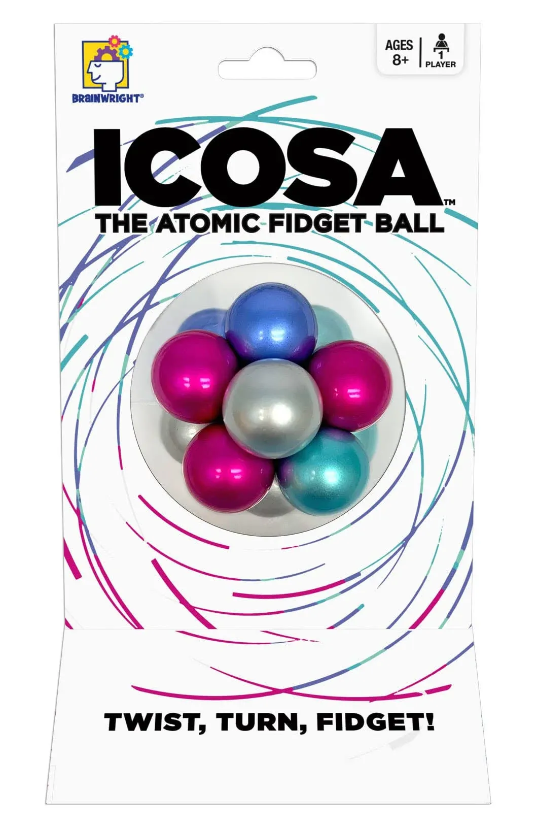 Brainwright Icosa Atomic Fidget Ball (Ice)