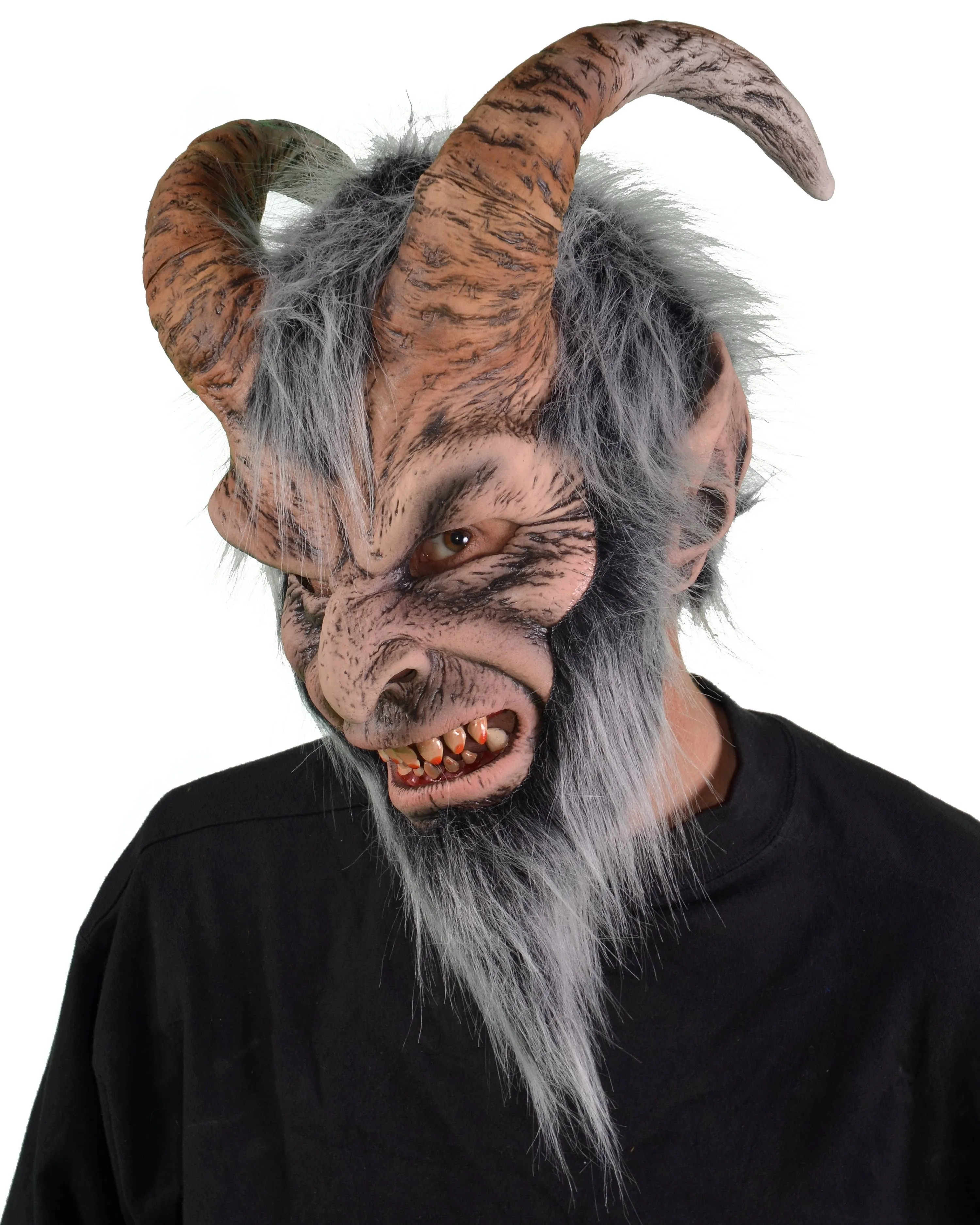 Realistic Latex Halloween Scary Mask With Horn And Devil Demon Design   Perfect For Parties, Holidays, And Costume Headwear   Krampus Theme   Item #230713 From Kang09, $27.66 | DHgate.Com