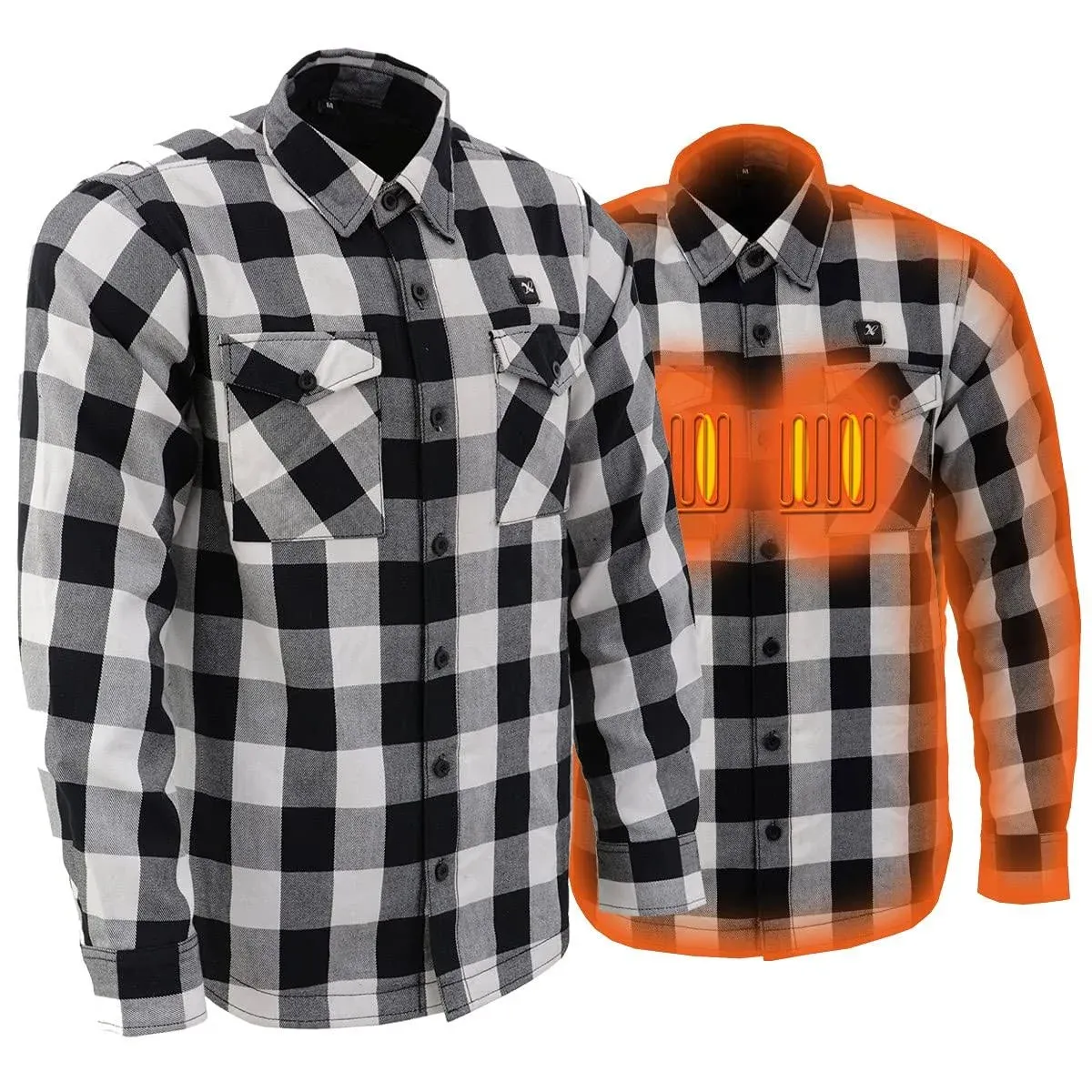 Nexgen Heat Men's Riffraff Heated Flannel Sleeve Shirt