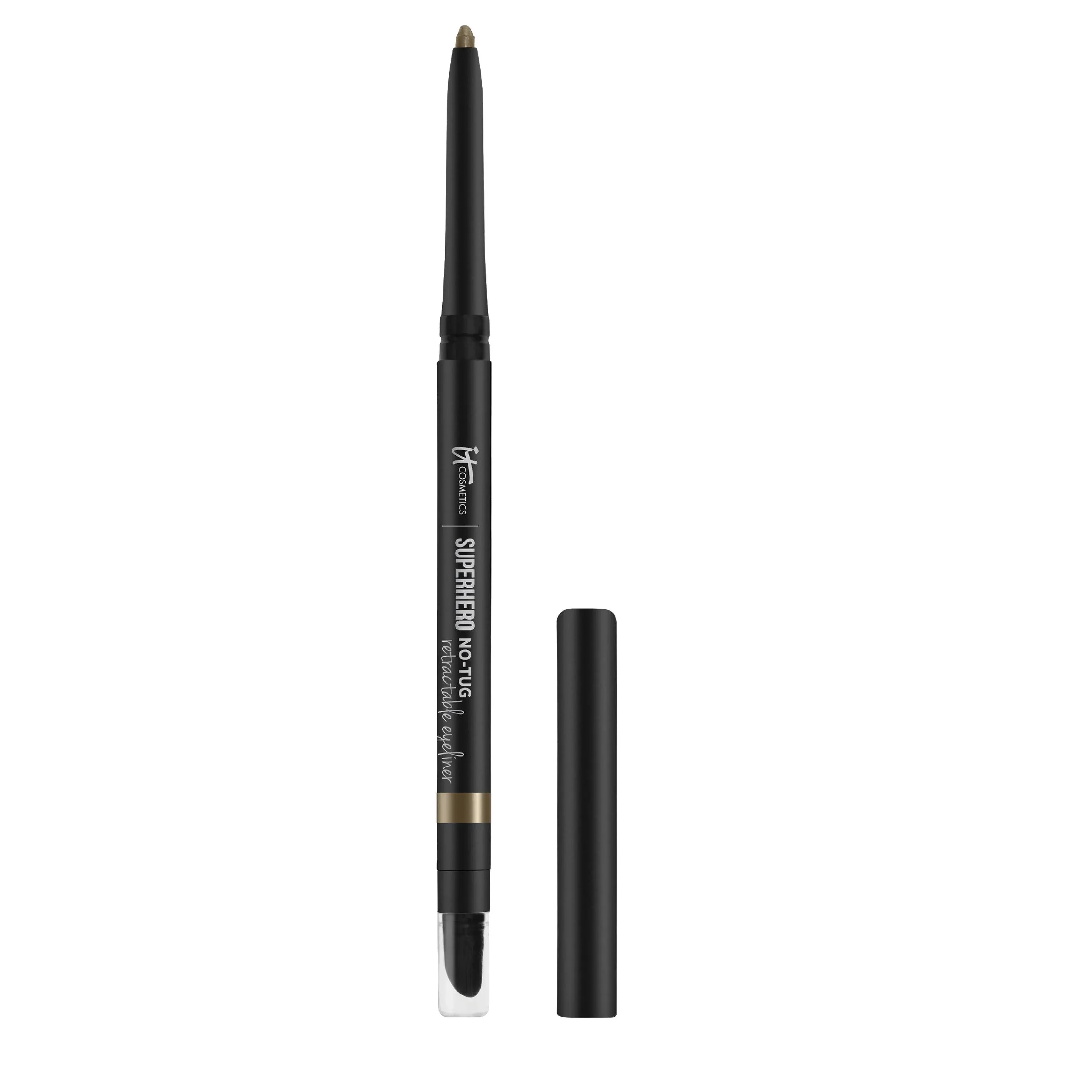 IT Cosmetics Superhero No-Tug Retractable Eyeliner - All-Day Wear, Waterproof Formula Won’t Smudge - With Avocado Oil, Chamomile Extract, Vitamin E & Carnauba Wax - 0.008 oz