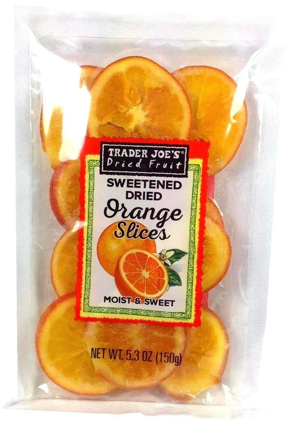 Trader Joe&#039;s Sweetened Dried Orange Slices 5.3 Ounce (Pack of 1) 