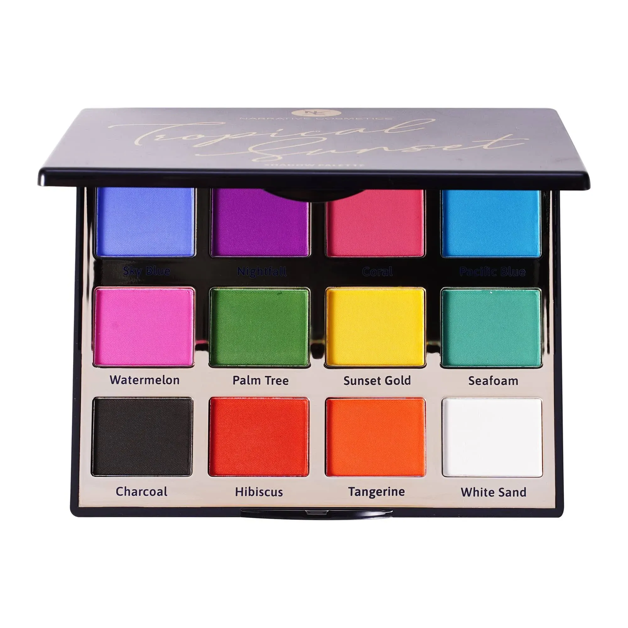 Talc Free 12 Color Tropical Sunset Eyeshadow Palette