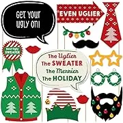 Big Dot of Happiness Ugly Sweater - Holiday and Christmas Party Photo Booth Props Kit - 20 CountBig Dot of Happiness Ugly Sweater - Holiday and Christ…