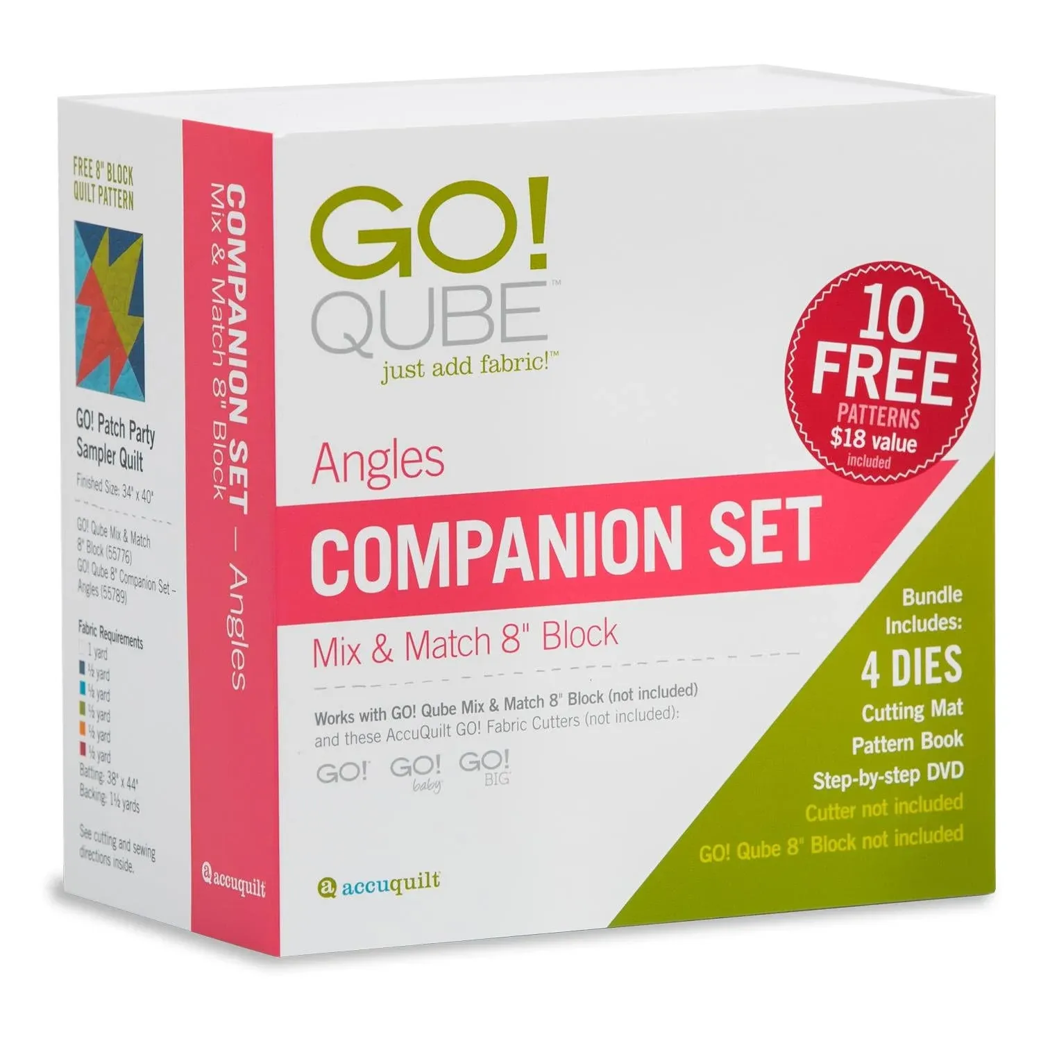 AccuQuilt Go! Qube 8" Companion Set Angles (55789)