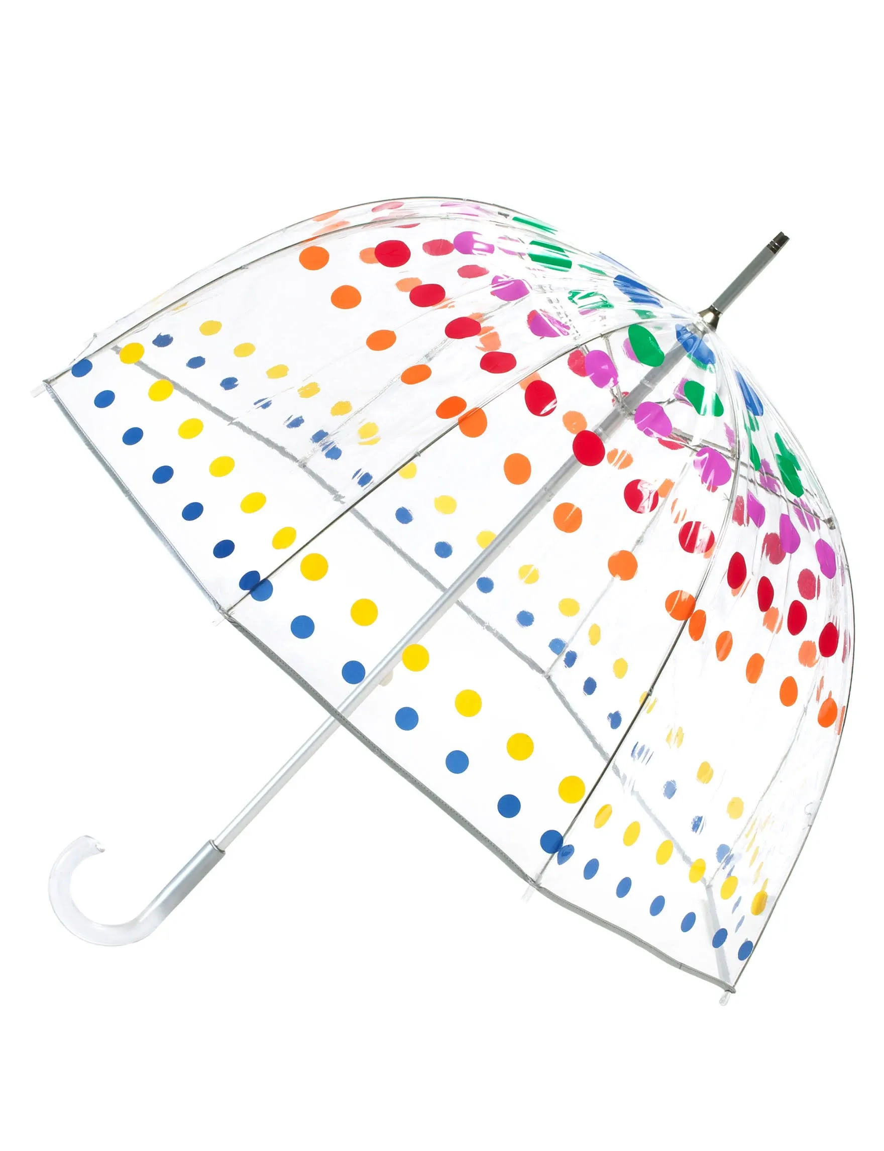 totes Adult Clear Bubble Umbrella with Dome Canopy and Lightweight Wind and Rain Protection