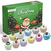 Christmas Bath Bombs for Kids, Holiday Bath Bombs with Surprise Inside, Kids Bath Bombs with Toys, Xmas Kids Bath Bombs for Boys & Girls, Christmas Stocking Stuffers, Holiday Bath Bombs