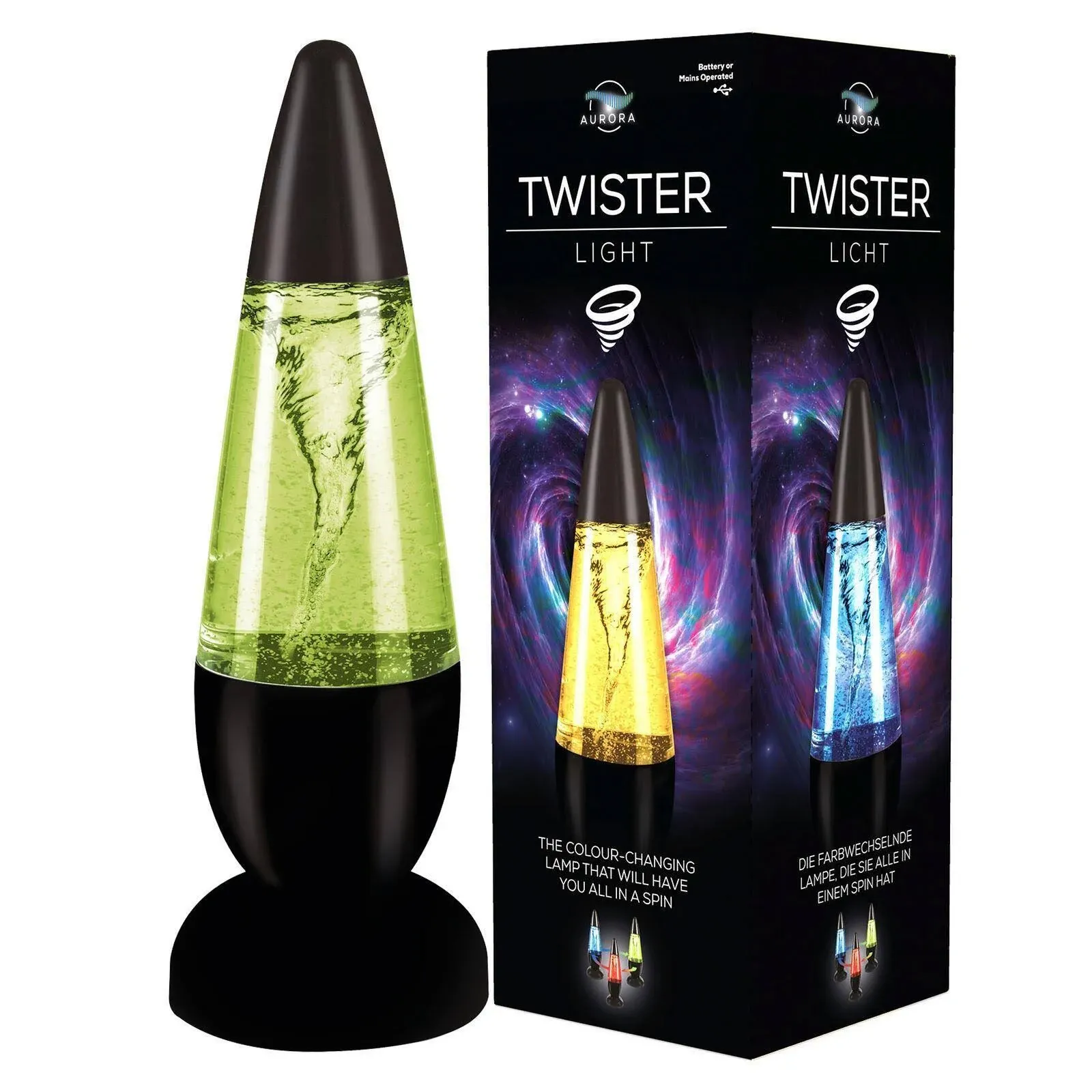 Aurora Twister Colour Changing Lamp