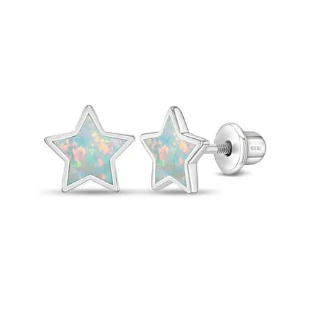 Girls' In Season Jewelry Sparkle Star Opal Kids / Earrings Screw Back