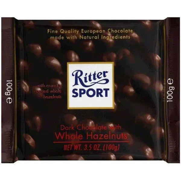 Ritter Sport Dark Chocolate Whole Hazelnuts