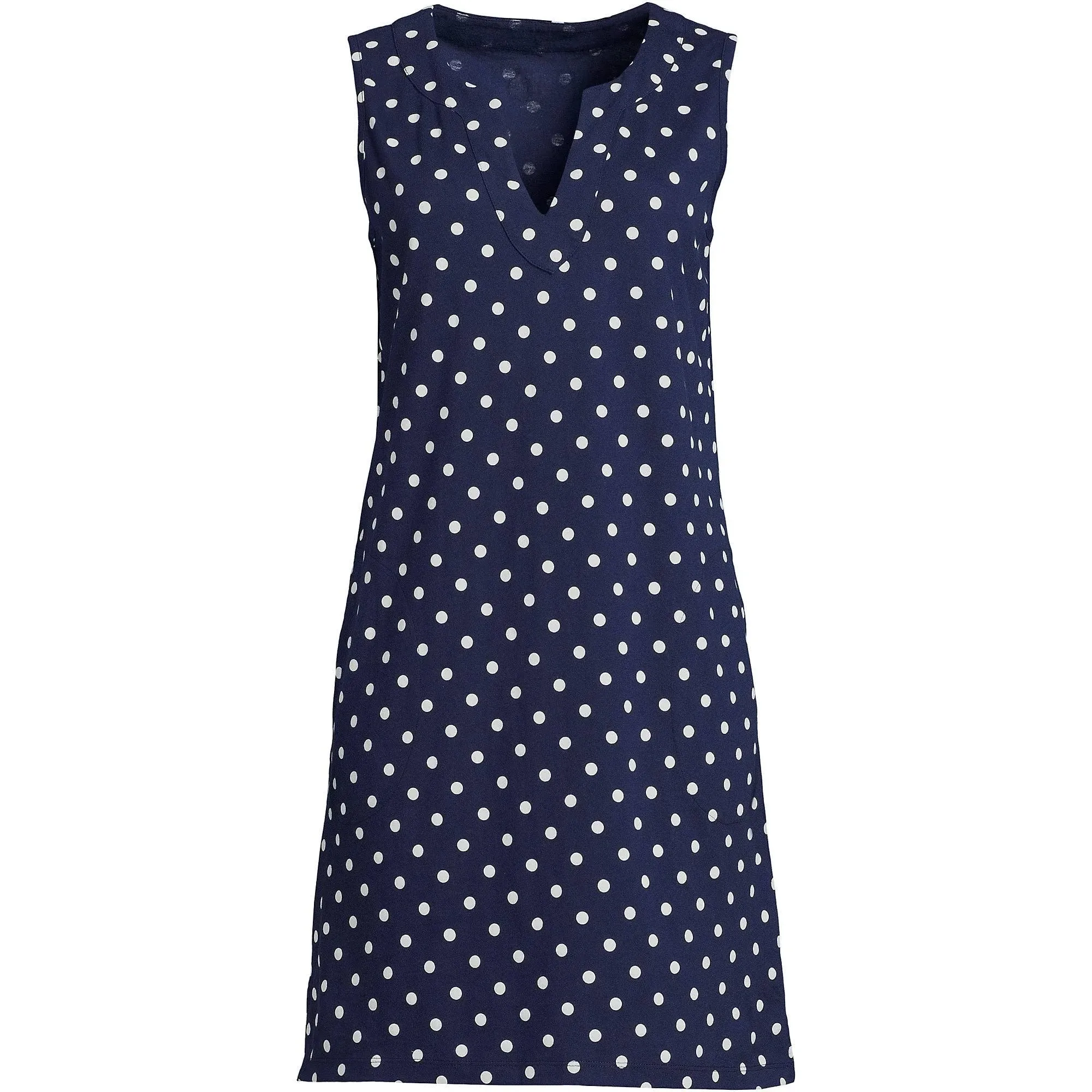 Lands' End Women's Sleeveless Swim Cover-Up Dress