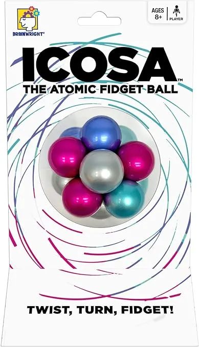 Brainwright - Icosa Ice - The Atomic Fidget Ball. Twist, Turn, Fidget!