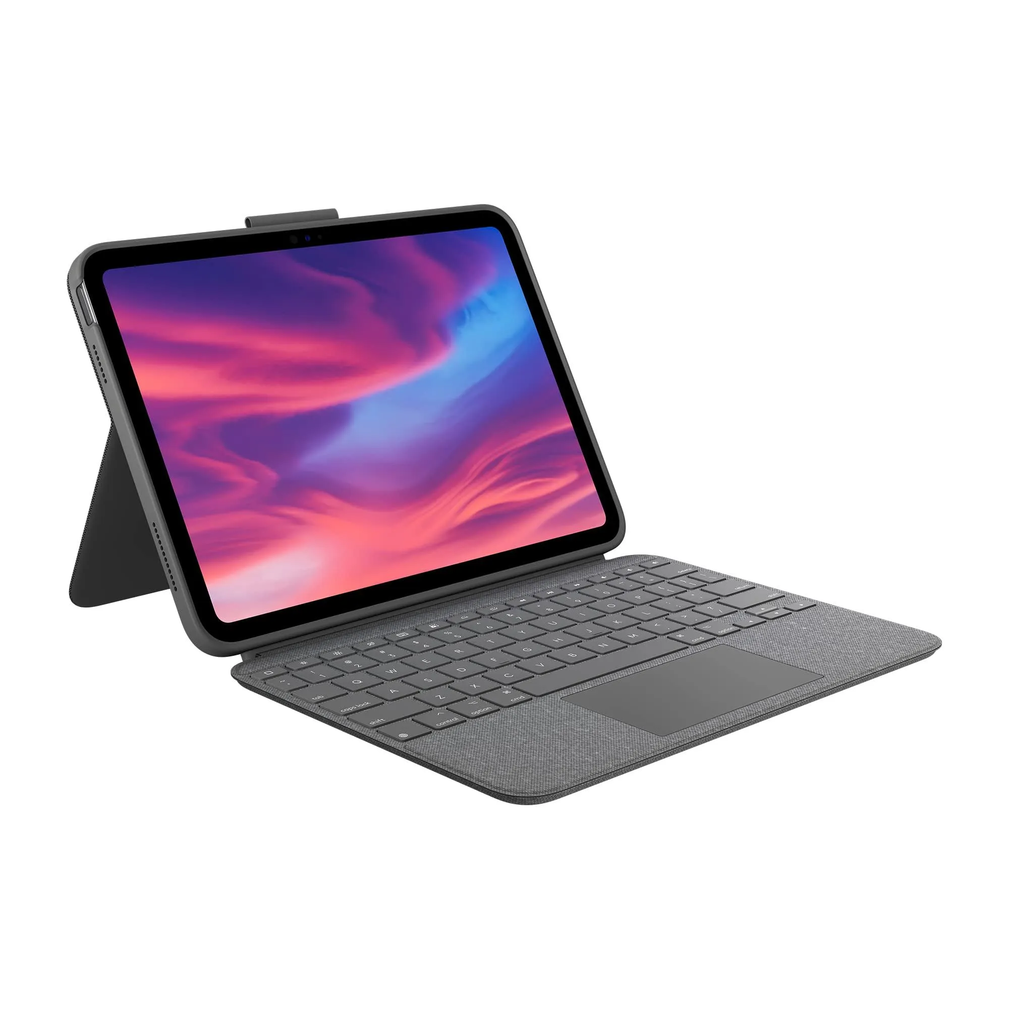 Logitech | Combo Touch Keyboard and Trackpad Case for Apple iPad (10th Gen) with Detachable Backlit Keyboard - Oxford Gray | Realry