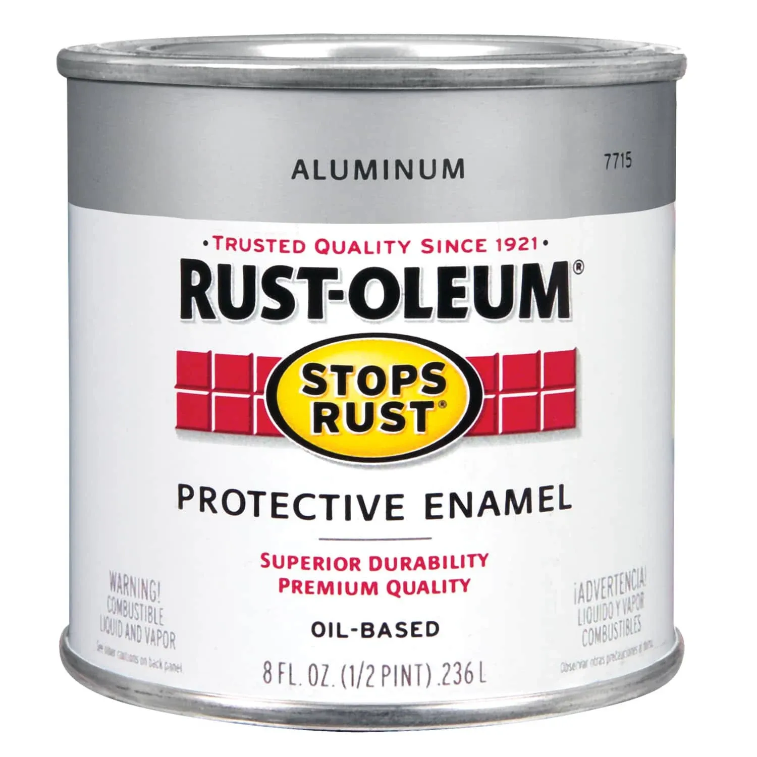 Rust-Oleum 7715-730 Enamel Protective Paint Stops Rust - Aluminum 1-quart