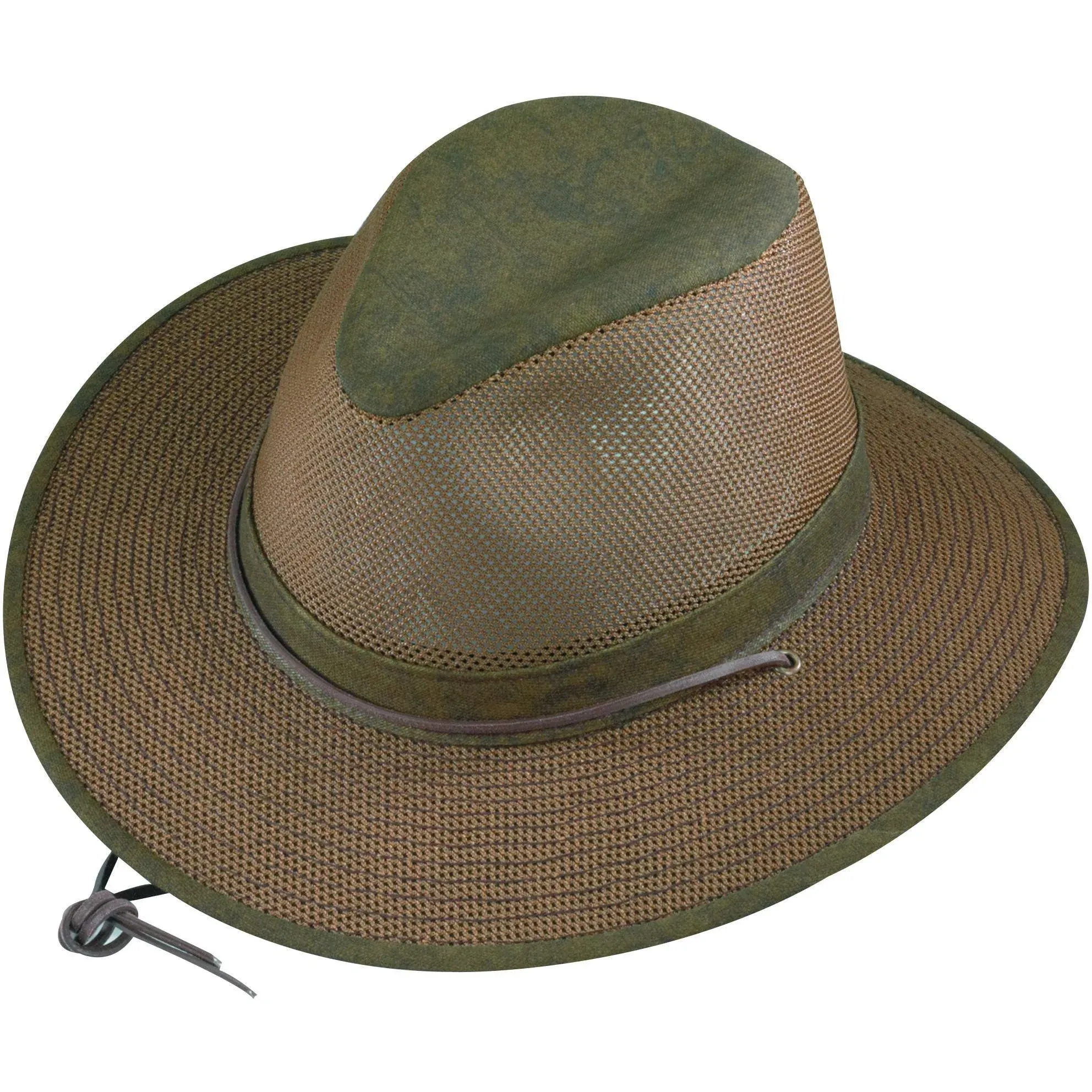 Henschel Men's Polycotton Packable Mesh Breezer Safari Hat, Distressed Gold, 2XL