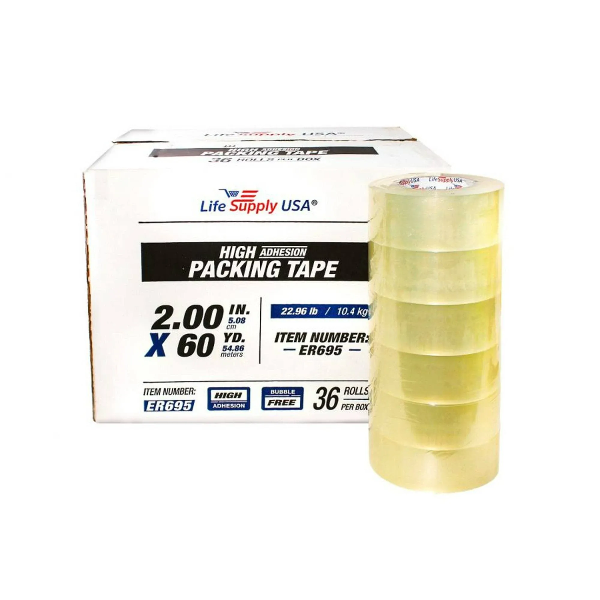 LifeSupplyUSA 36 Rolls Heavy Duty Packing Tape