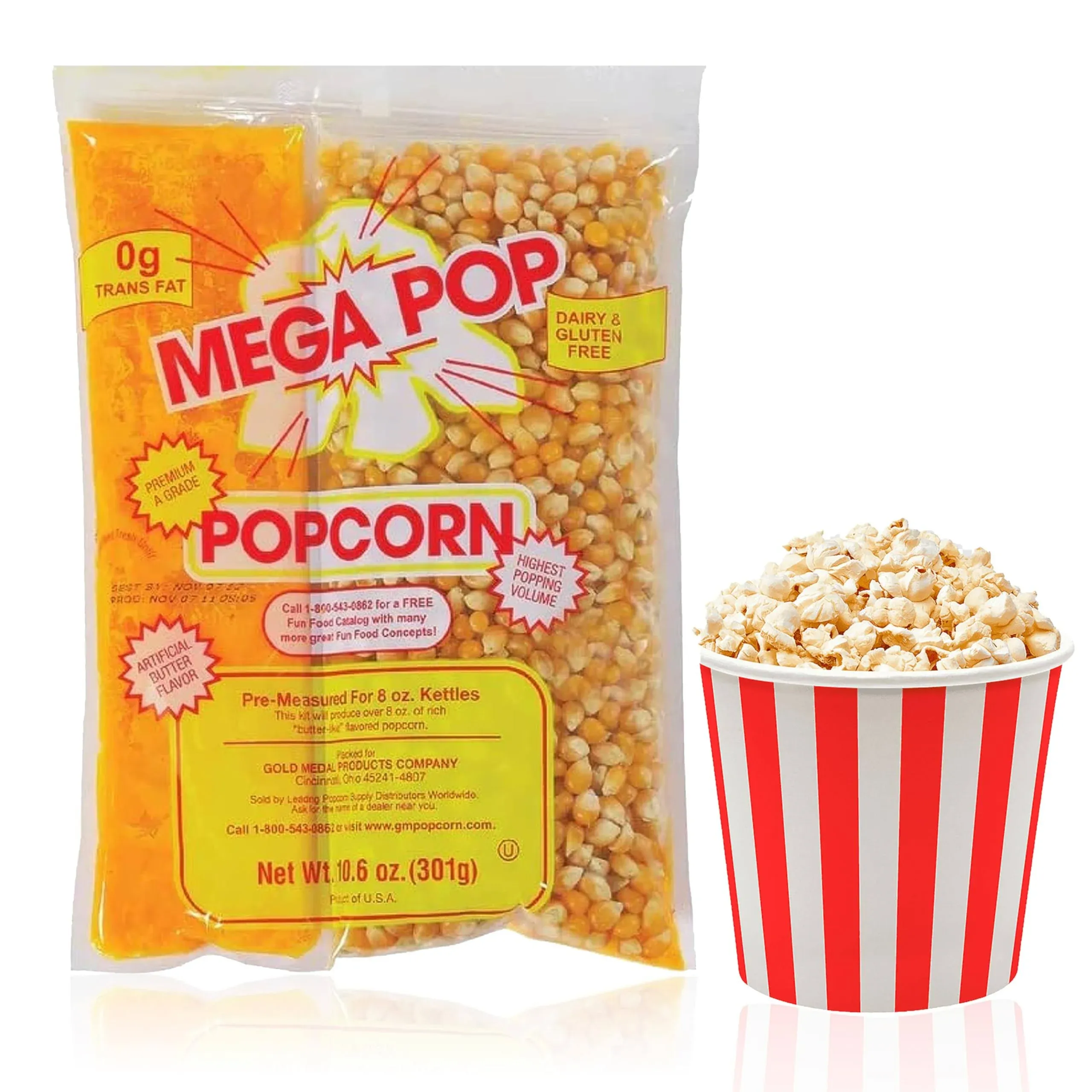 Perfectware 8oz Popcorn Portion Packs - Package of 6ct