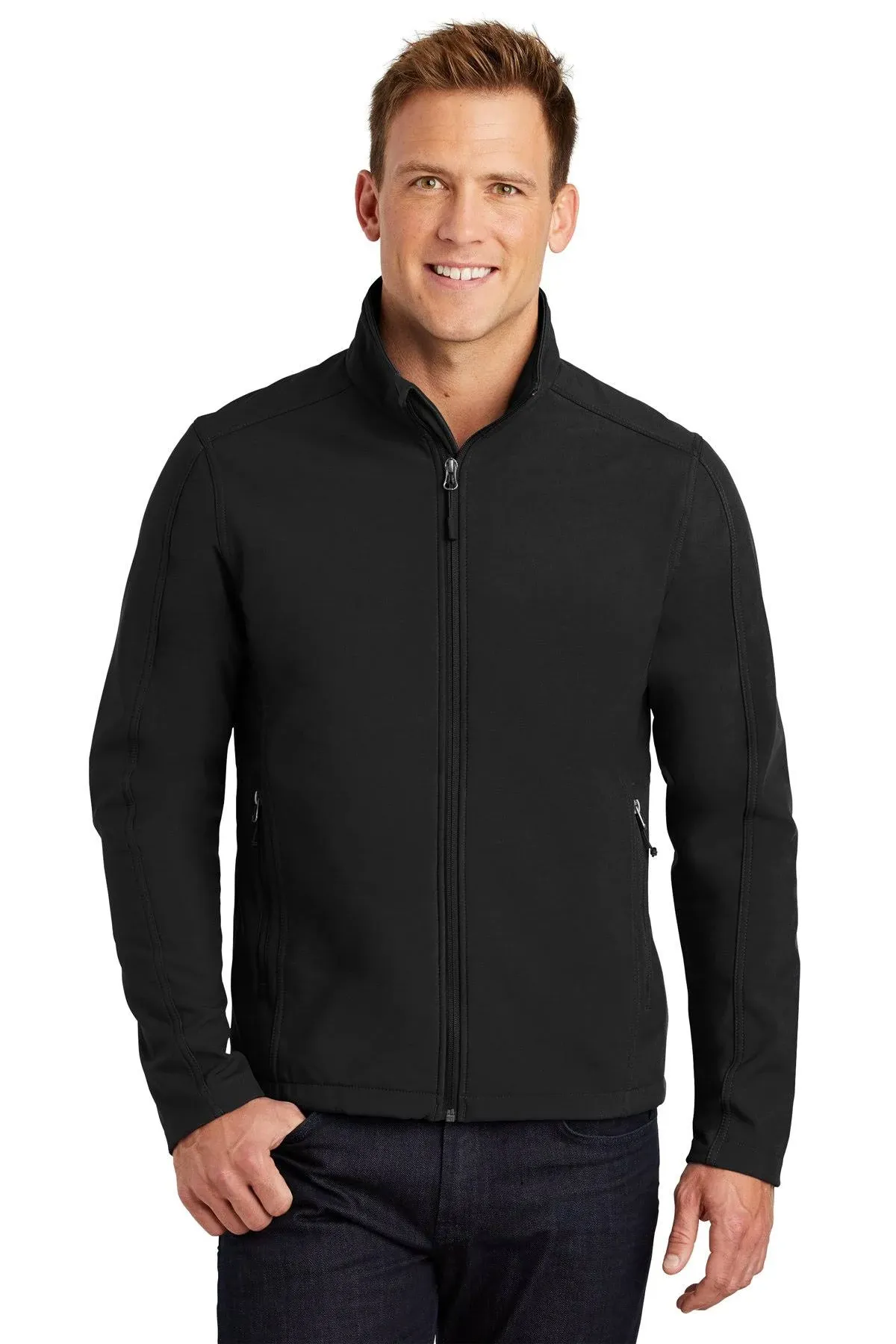 "Port Authority Men's Black Tall Core Soft Shell Jacket"