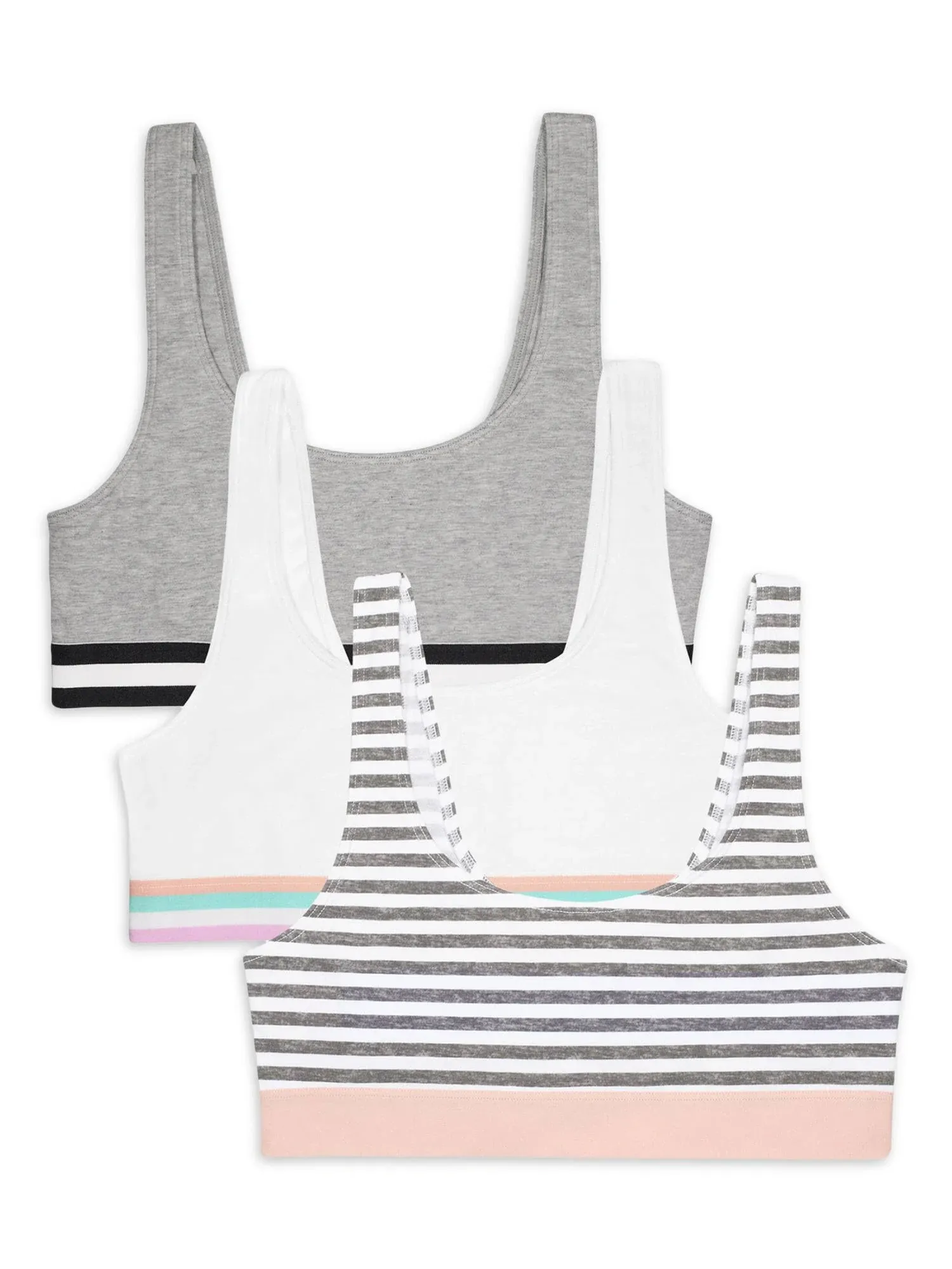 Fruit of the Loom Girls' Cotton Built-up Stretch Sports Bra