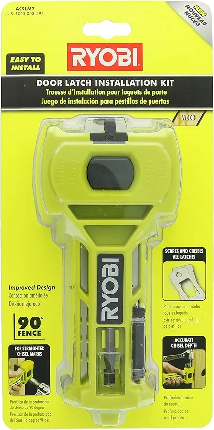 Ryobi A99LM2 Door Latch Installation Kit for Accurate Chiseling and Scoring