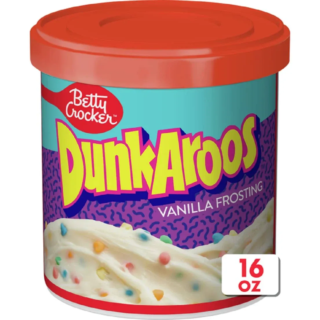 Betty Crocker Dunkaroos Vanilla Frosting with Rainbow Sprinkles