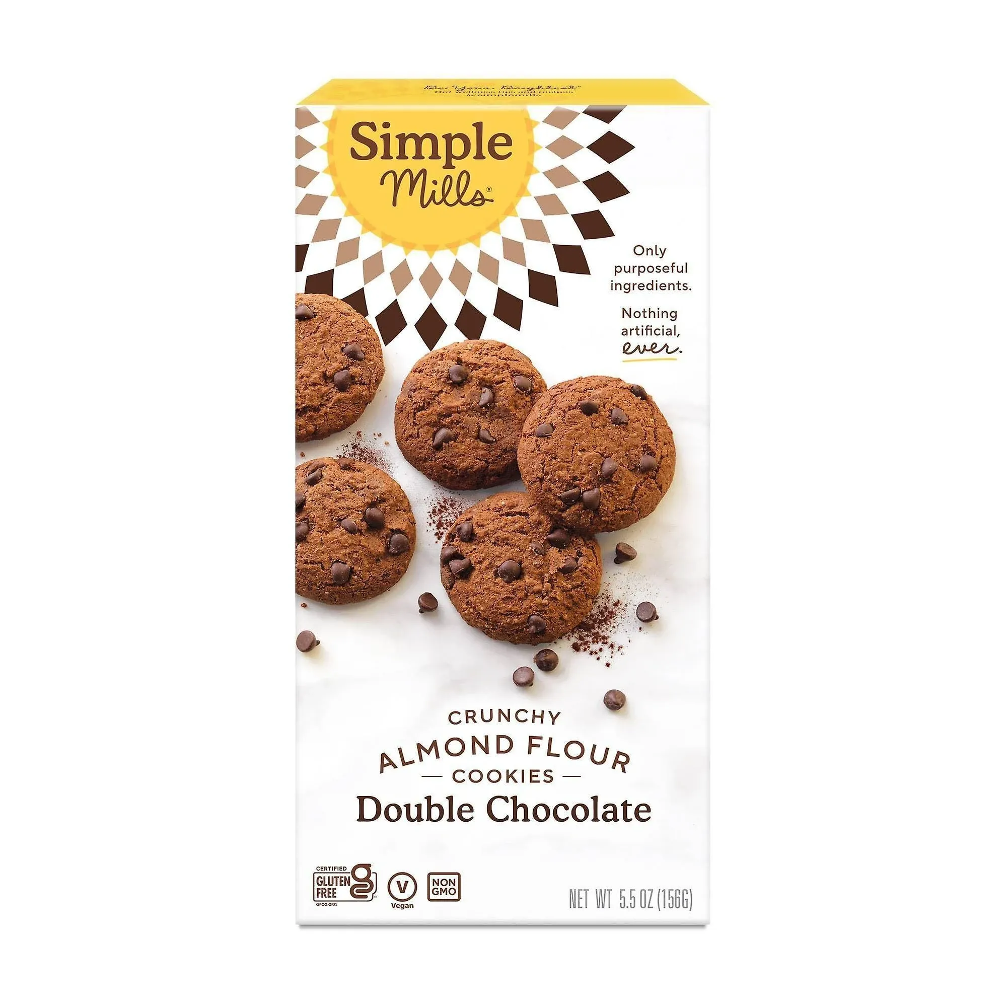 Simple Mills, Crunchy Almond Flour Cookies, Double Chocolate, 5.5 oz (156 g)