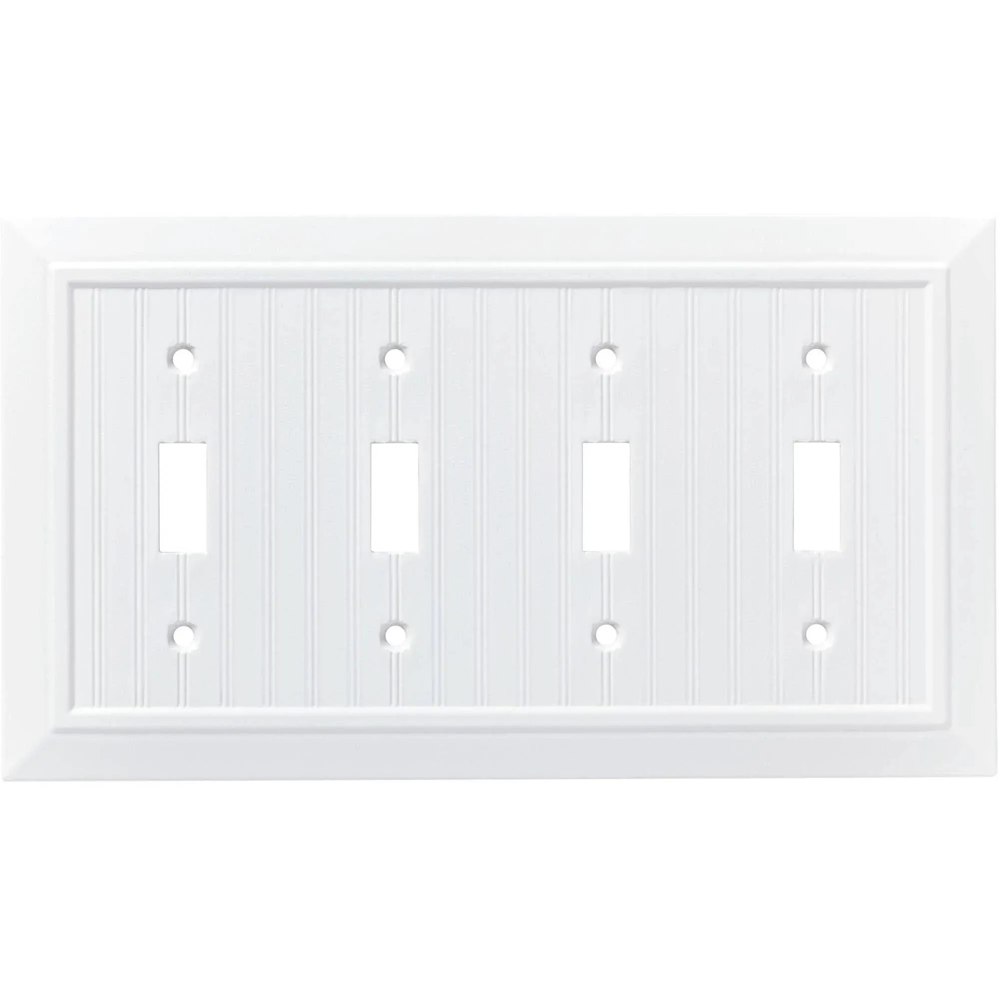 Franklin Brass Classic Beadboard Quad Switch Wall Plate