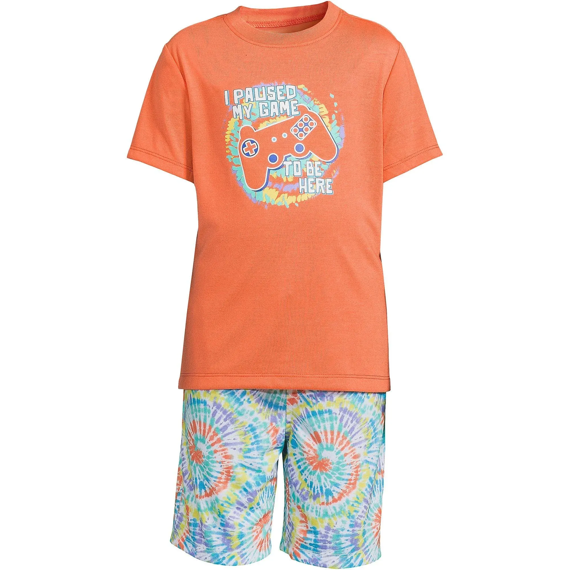 Boys Short Sleeve Tee and Shorts Pajama Set - Lands' End - 4