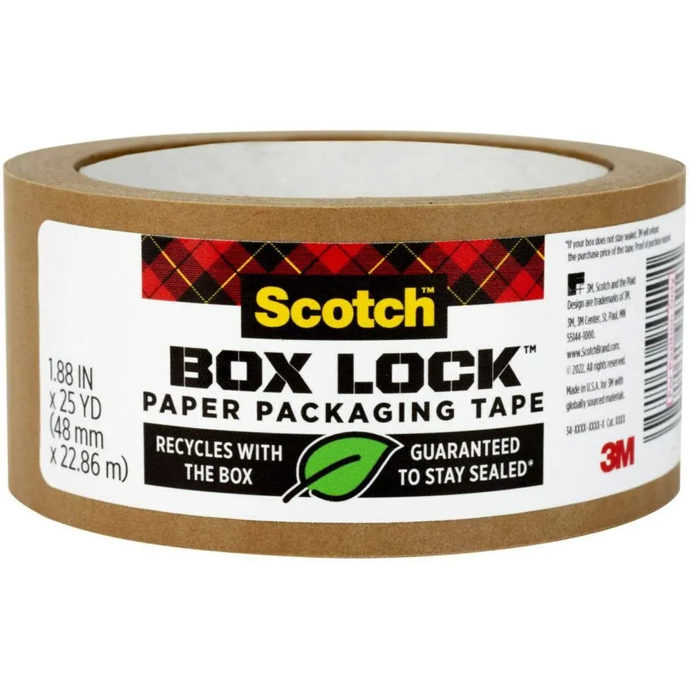 3M Scotch Box Lock Paper Packaging Tape