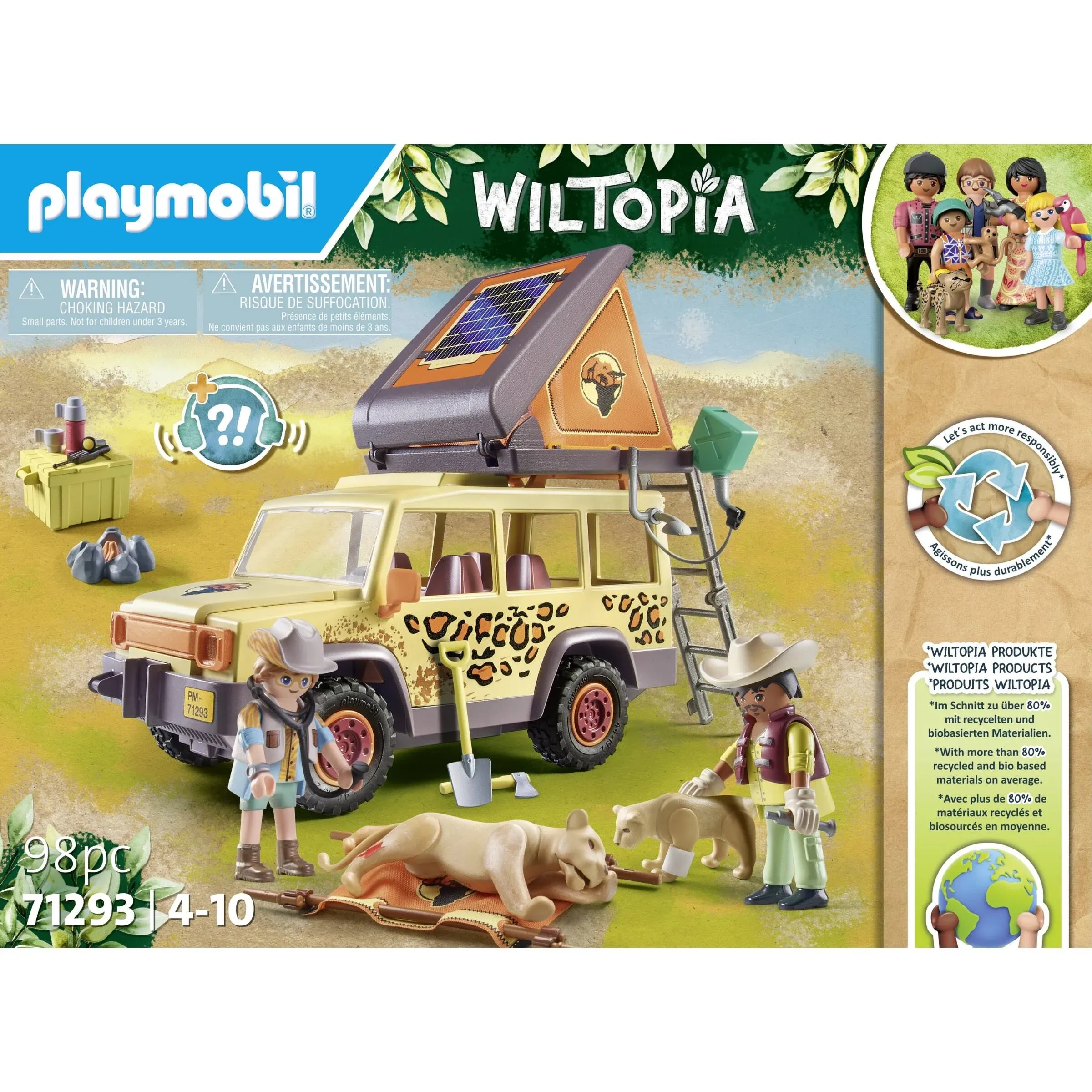 Playmobil Wiltopia Cross-Country Vehicle with Lions Building Set