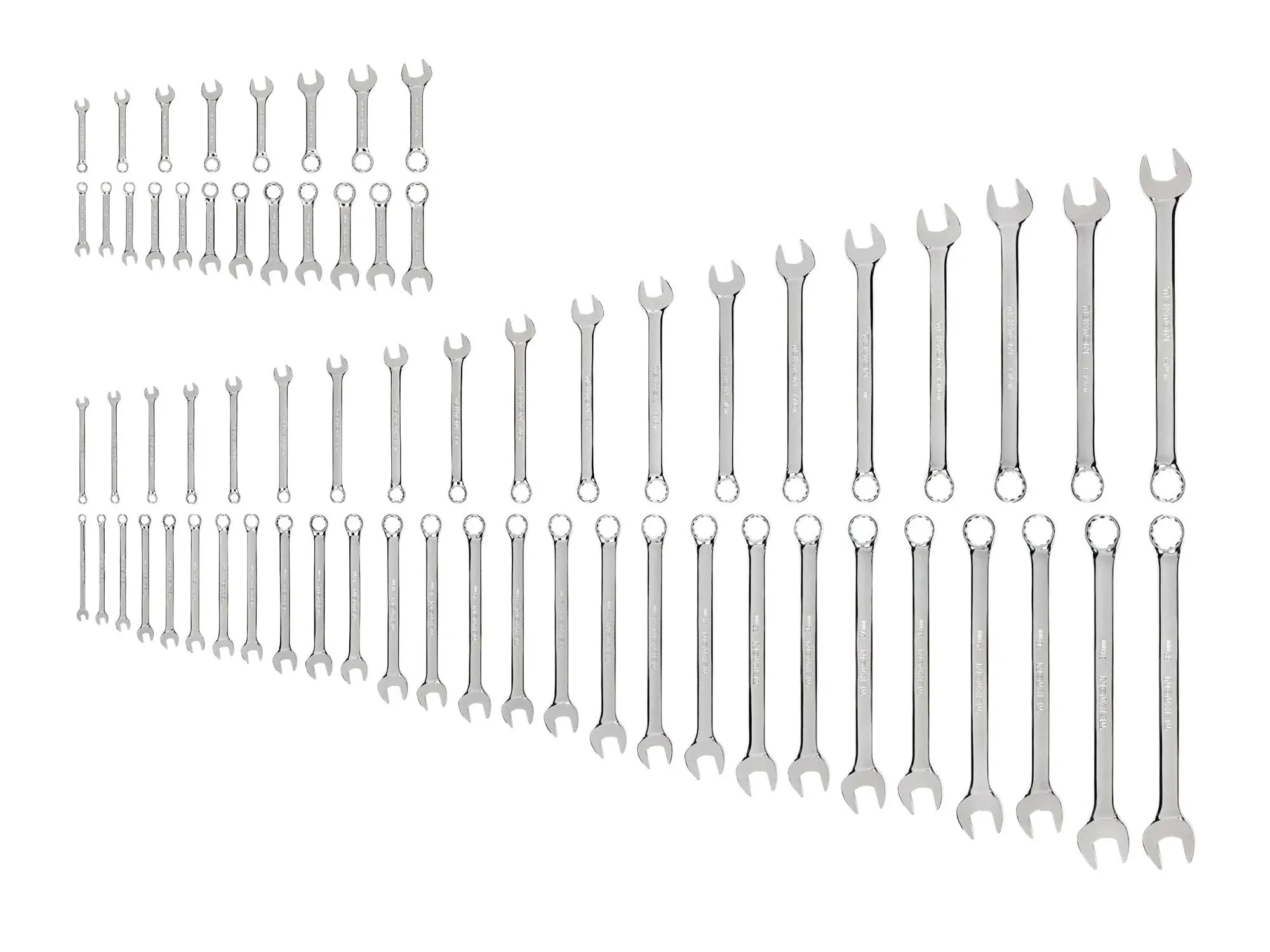 TEKTON Stubby and Standard Length Combination Wrench Set, 66-Piece (1/4-1-1/4 in., 6-32 mm) | WCB90902