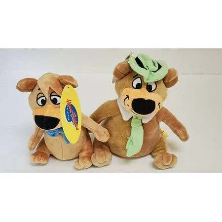 Yogi & Boo Boo Bear Plush Set 6 inch Stuffed Soft Dolls Hanna Barbera