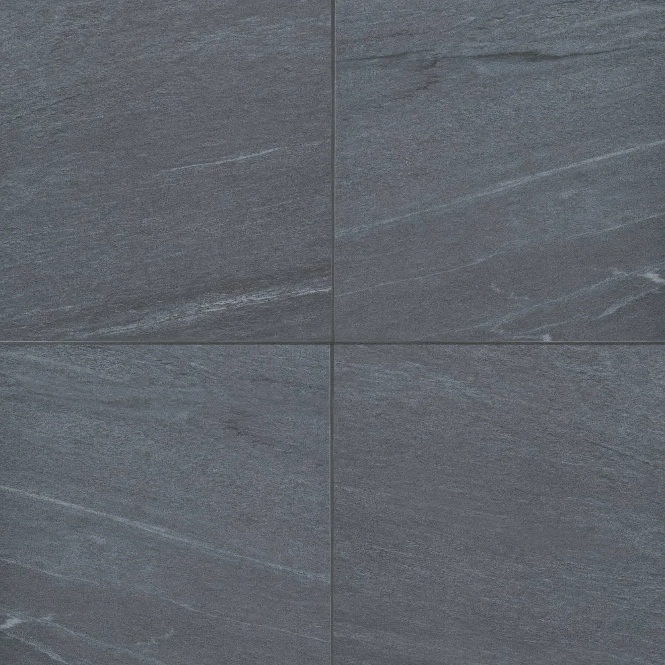 Bedrosians STPURB2424 Urban 2.0 - 24" x 24" Square Floor and Wall Tile - Honed Visual - Sold by Carton (15.84 SF/Carton) Raven Black Flooring Tile