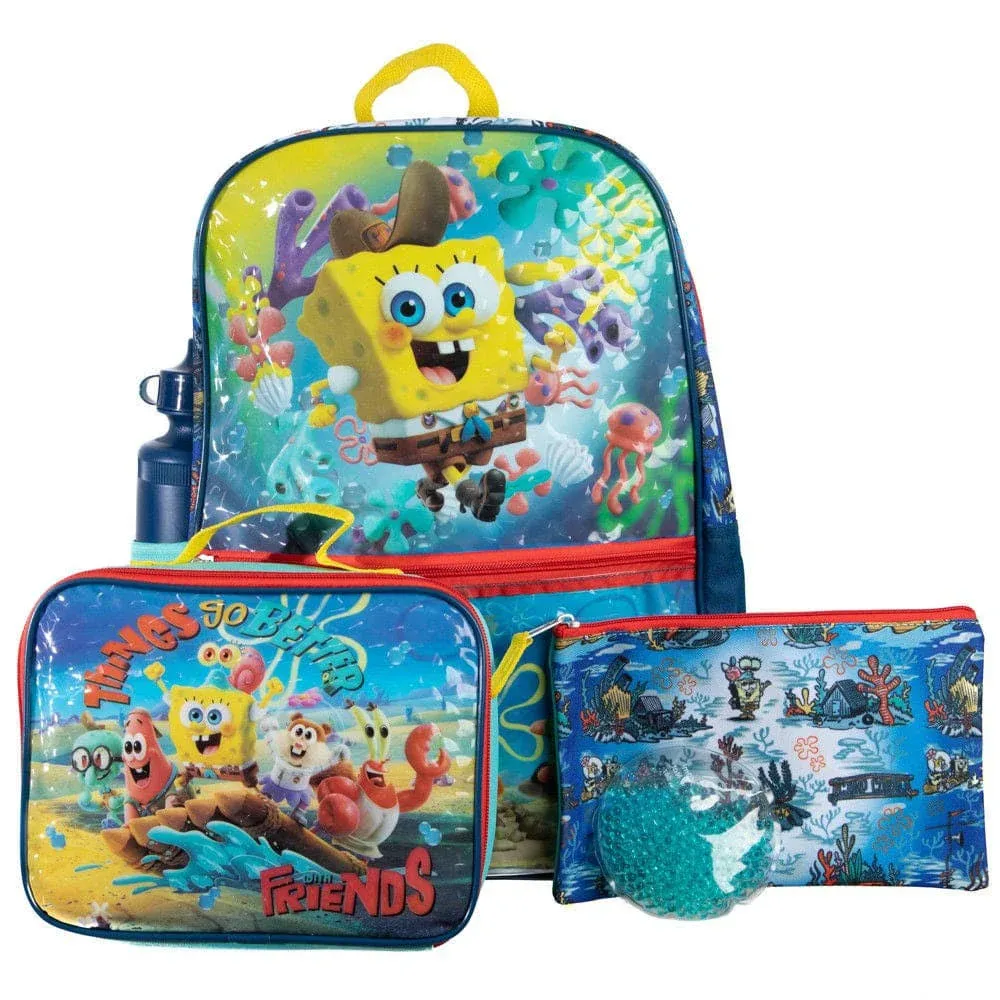 Spongebob Squarepants Kids 4-Piece Backpack