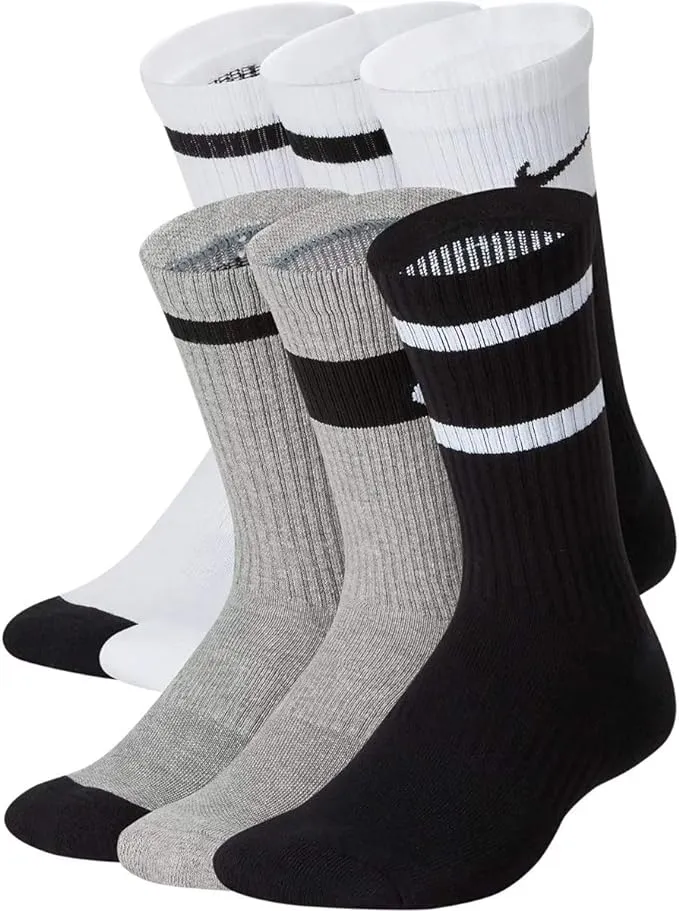 Nike Boys' 6-Pack Cushioned Dri-FIT Crew Socks