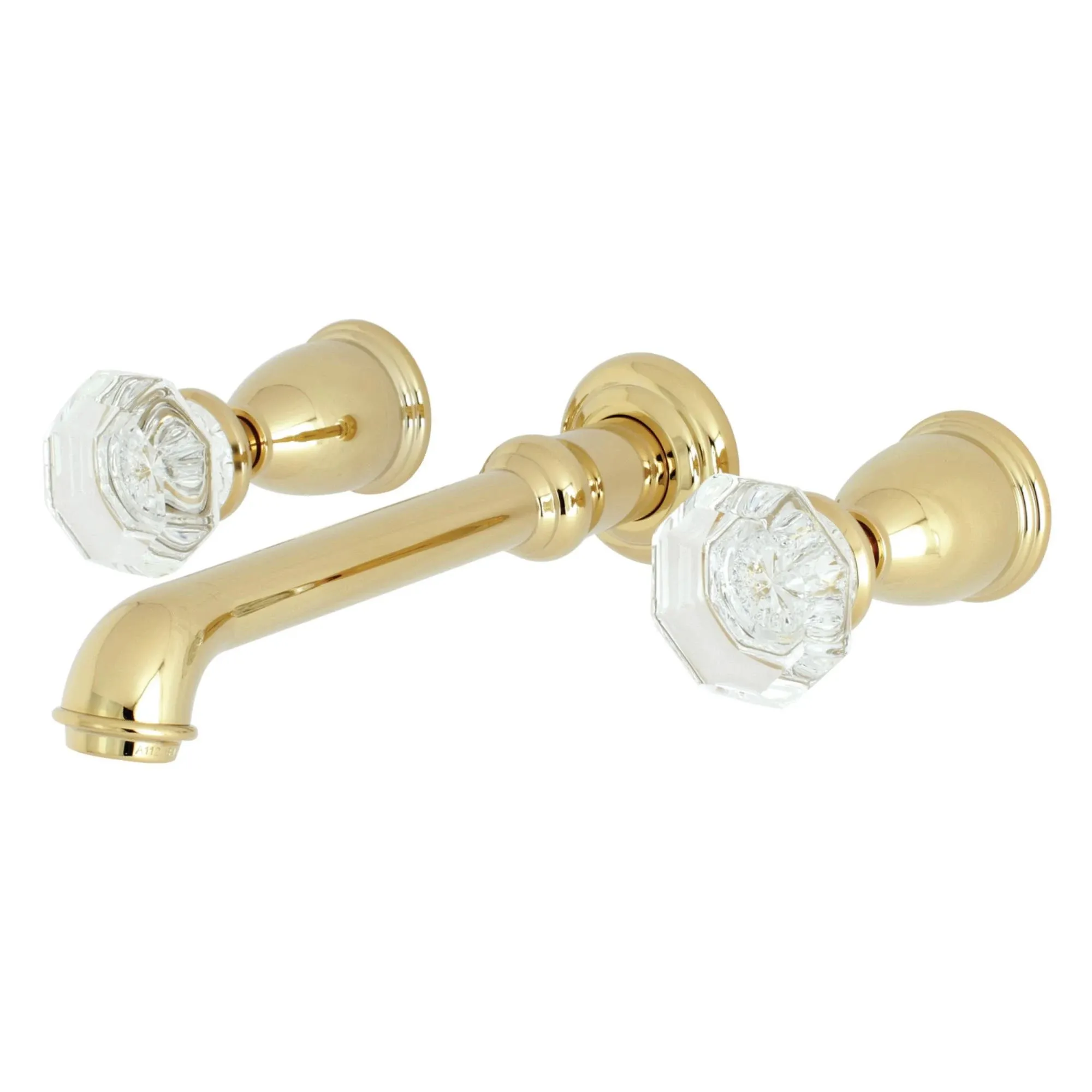 Kingston Brass KS7122WCL 8-Inch Center Wall Mount Bathroom Faucet, Polished Brass - Kingston Brass KS7122WCL