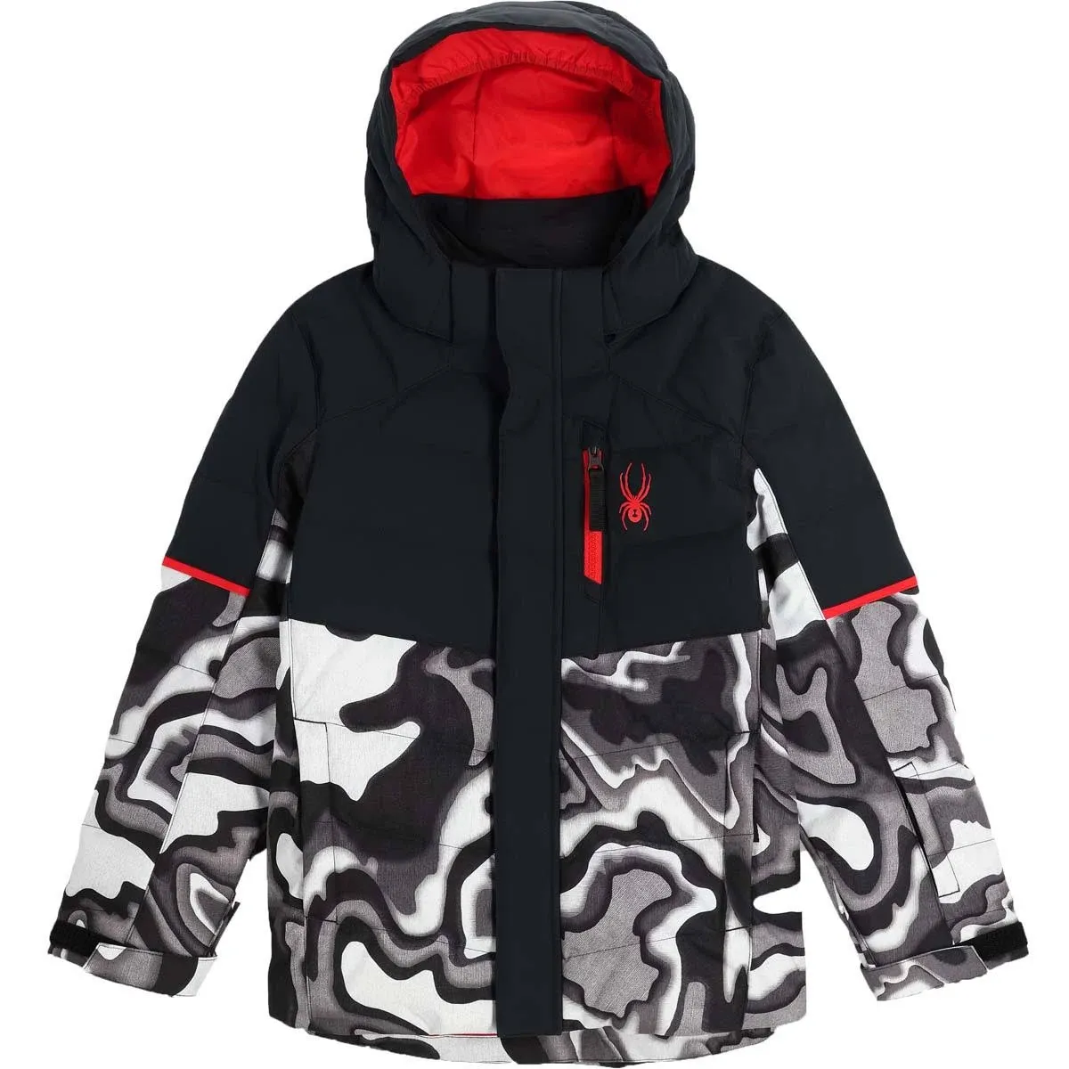 Spyder Boys Impulse Synthetic Down Ski Jacket, Black Combo - 8