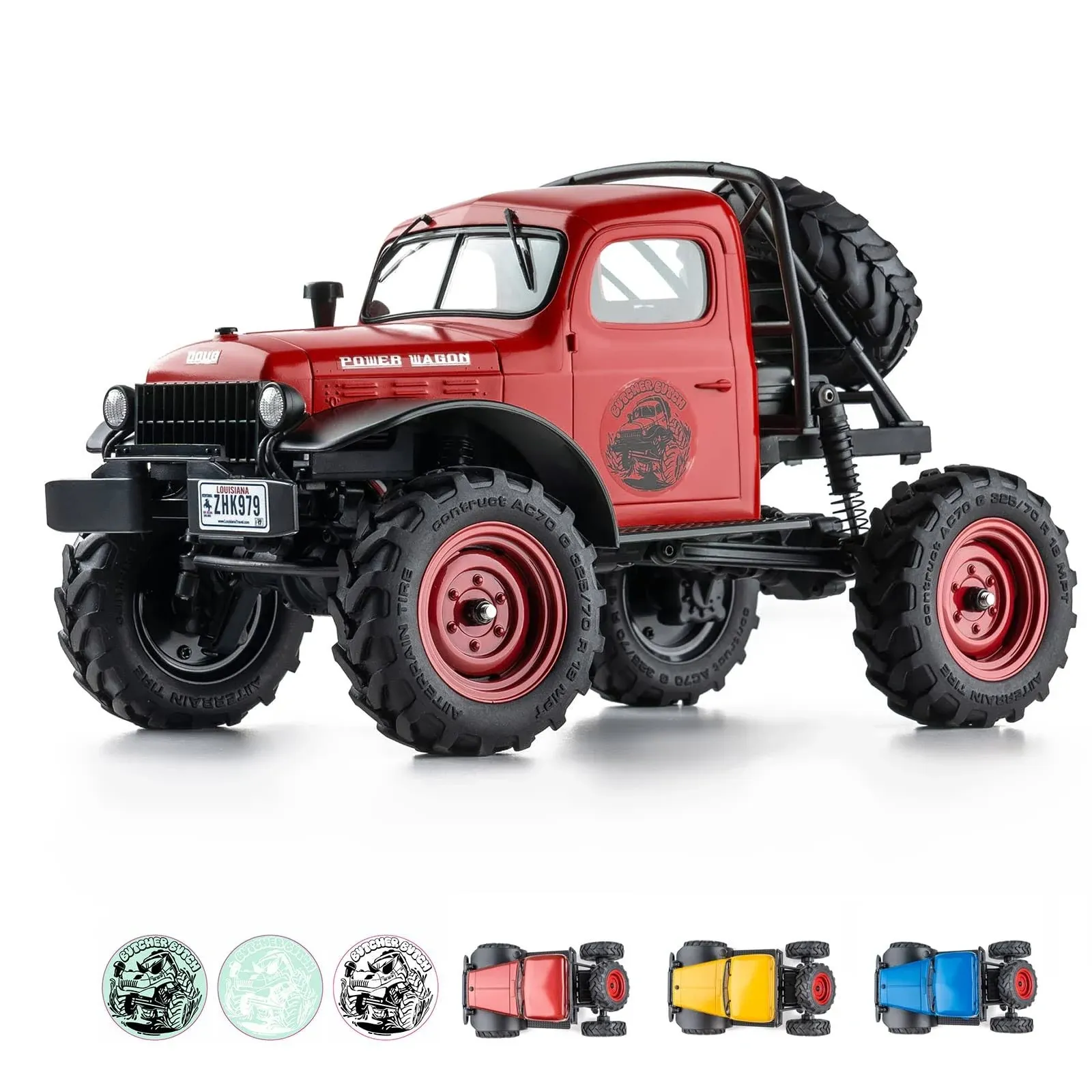 FMS FMS FCX24 Power Wagon RTR 12401 1/24 2.4G 4WD RC Car Crawler LED Lights Off-Road Truck Vehicles Models Toys