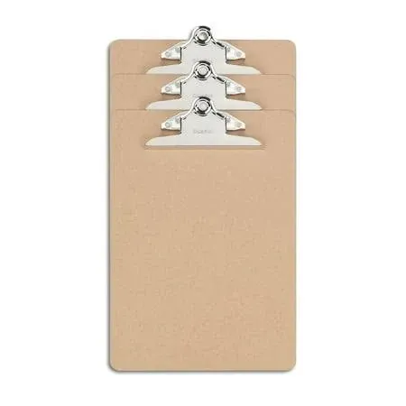 Staples Hardboard Clipboards Letter Size Natural Brown 3/Pack